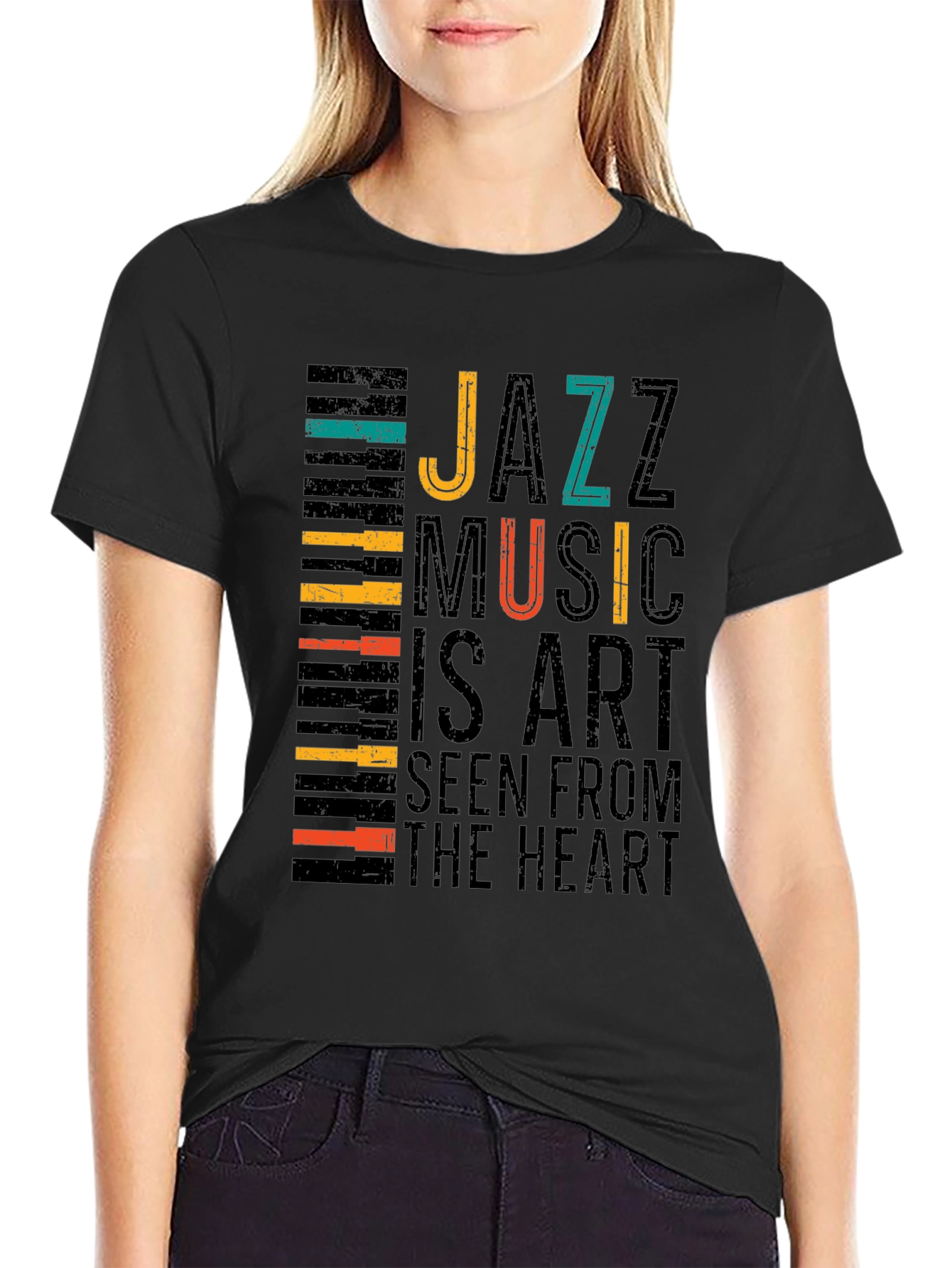 Jazz Music Art T-Shirt - Seen From The Heart