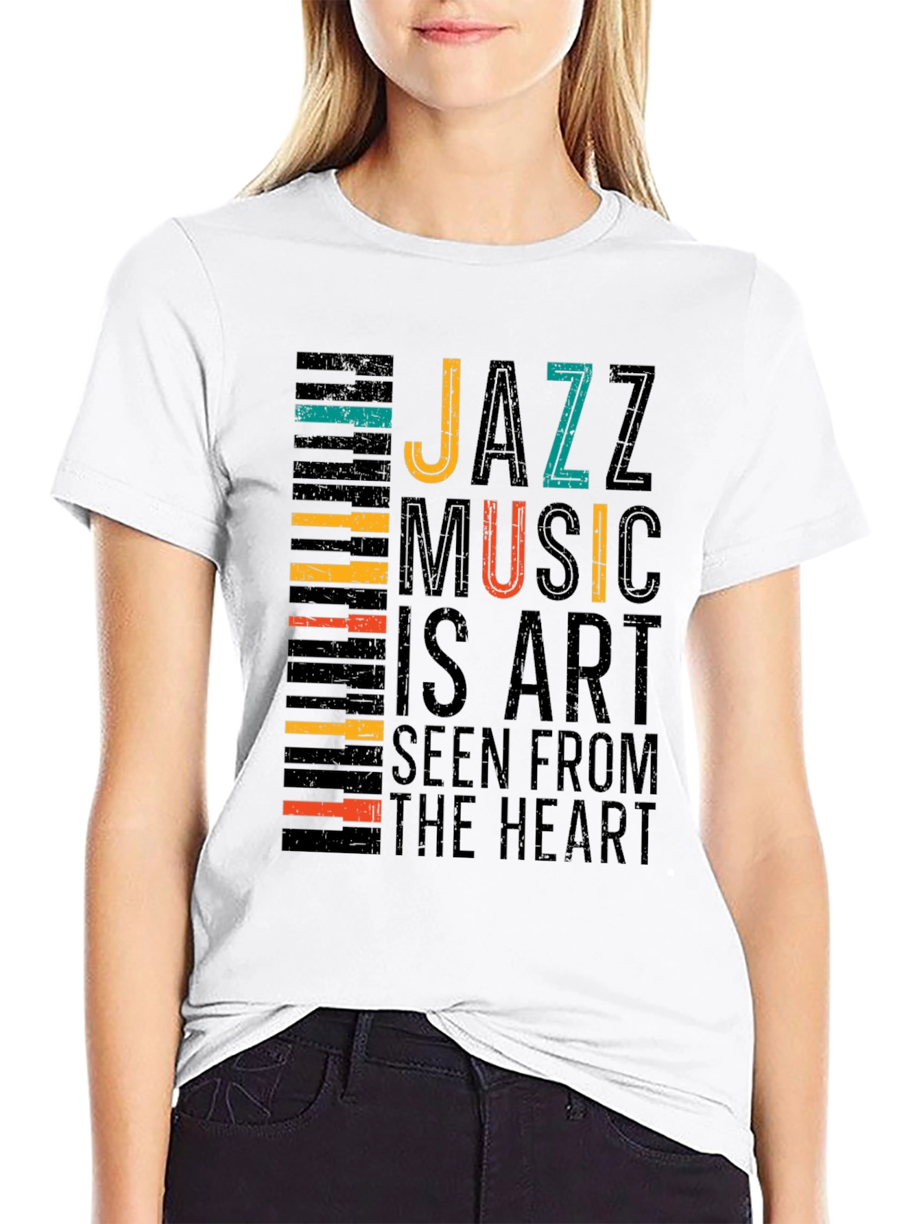 Jazz Music Art T-Shirt - Seen From The Heart