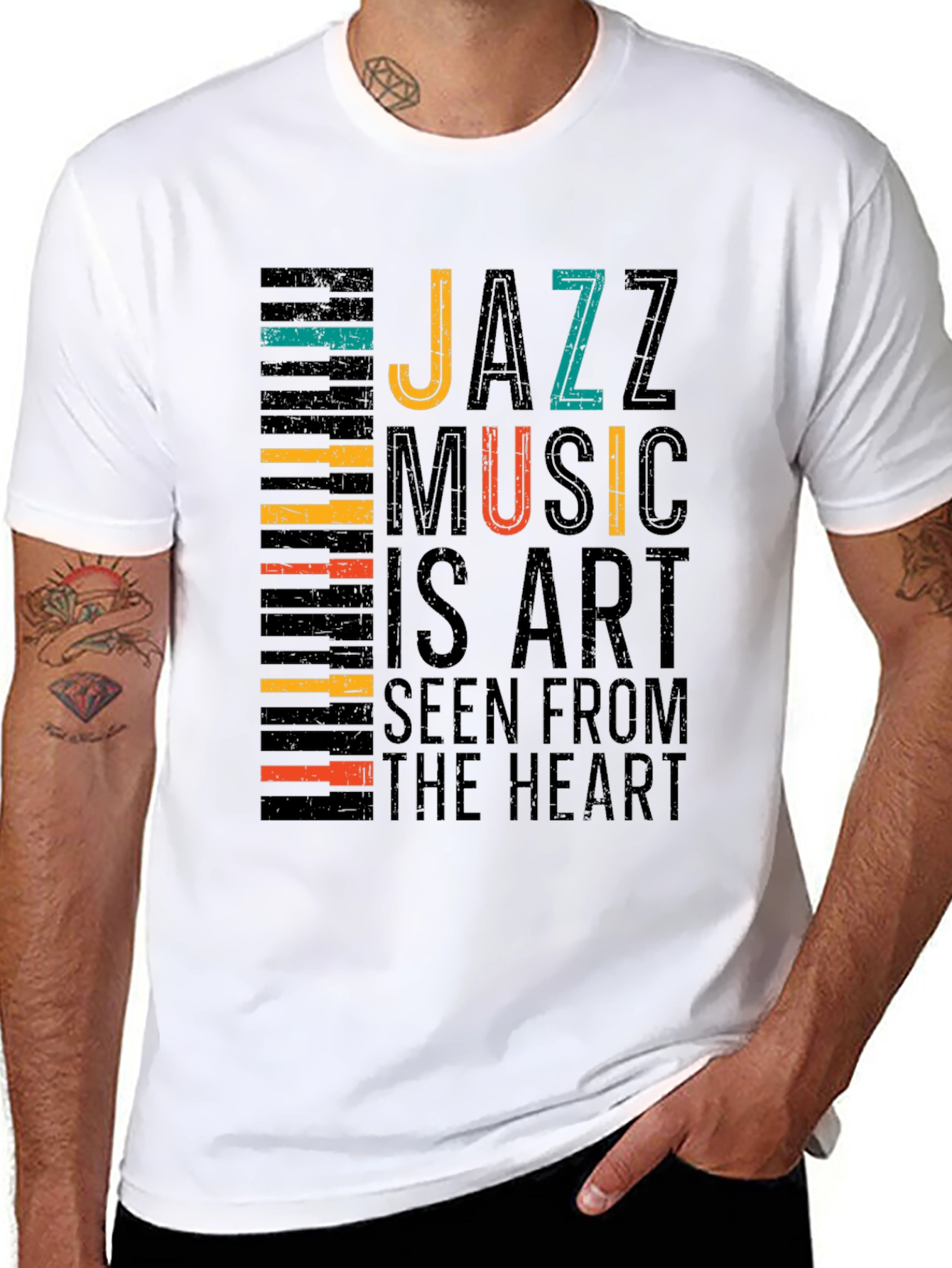 Jazz Music Art T-Shirt - Seen From The Heart
