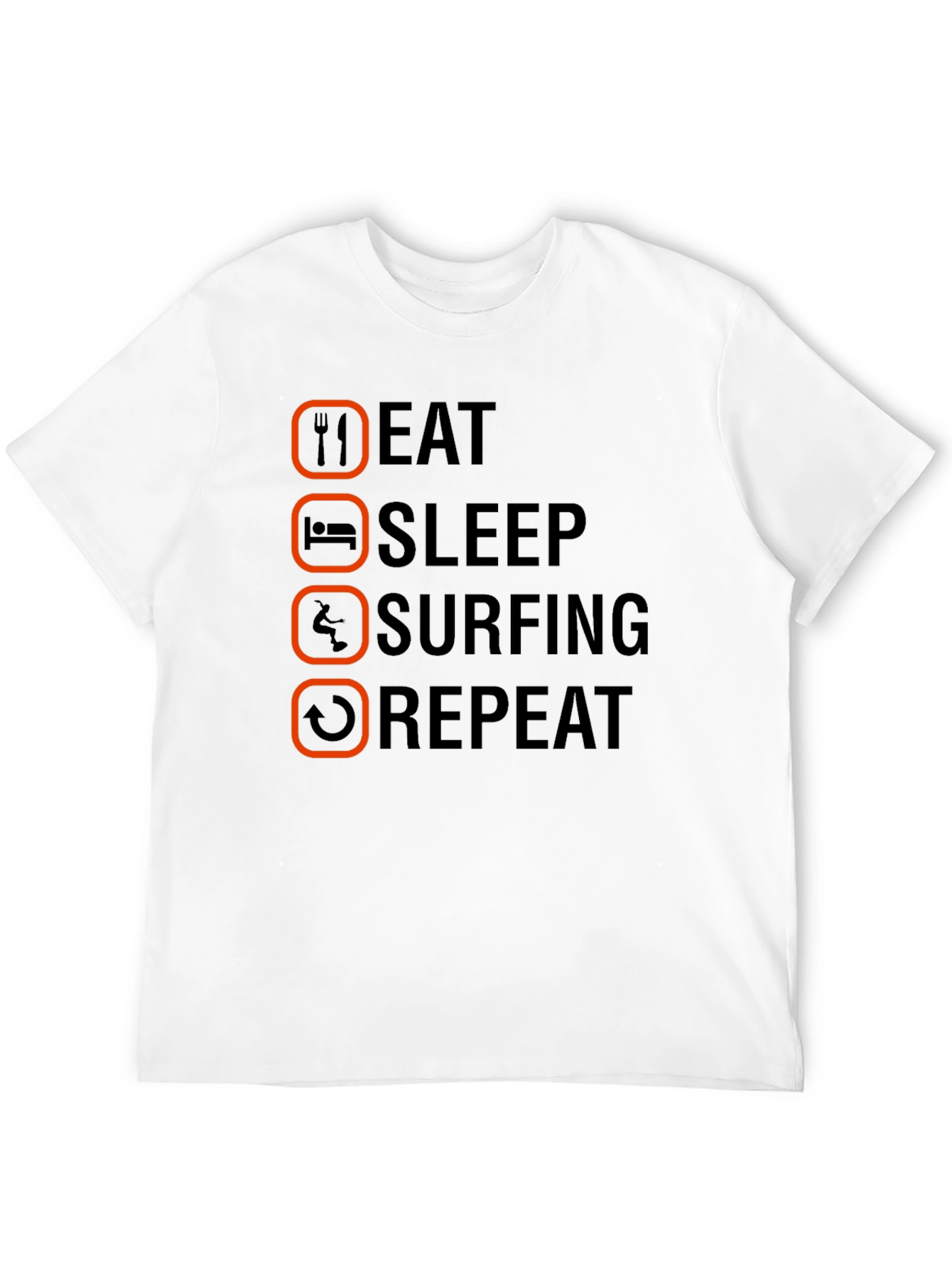 Eat Sleep Surfing Repeat Graphic T-Shirt