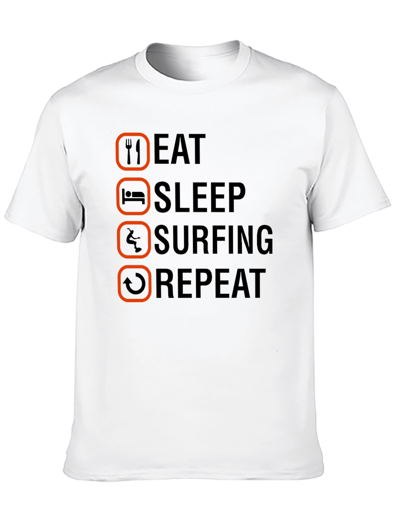 Eat Sleep Surfing Repeat Graphic T-Shirt