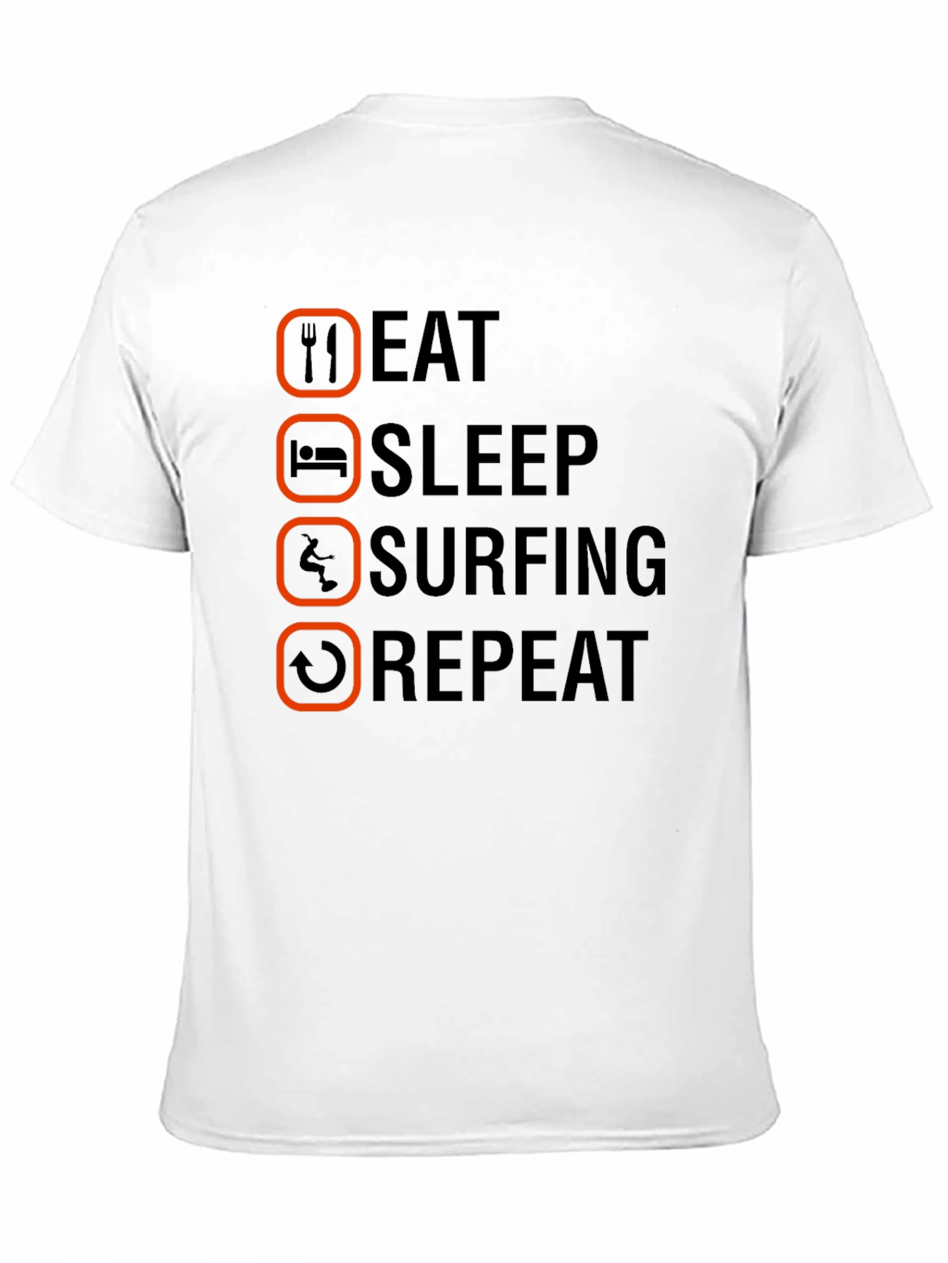 Eat Sleep Surfing Repeat Graphic T-Shirt