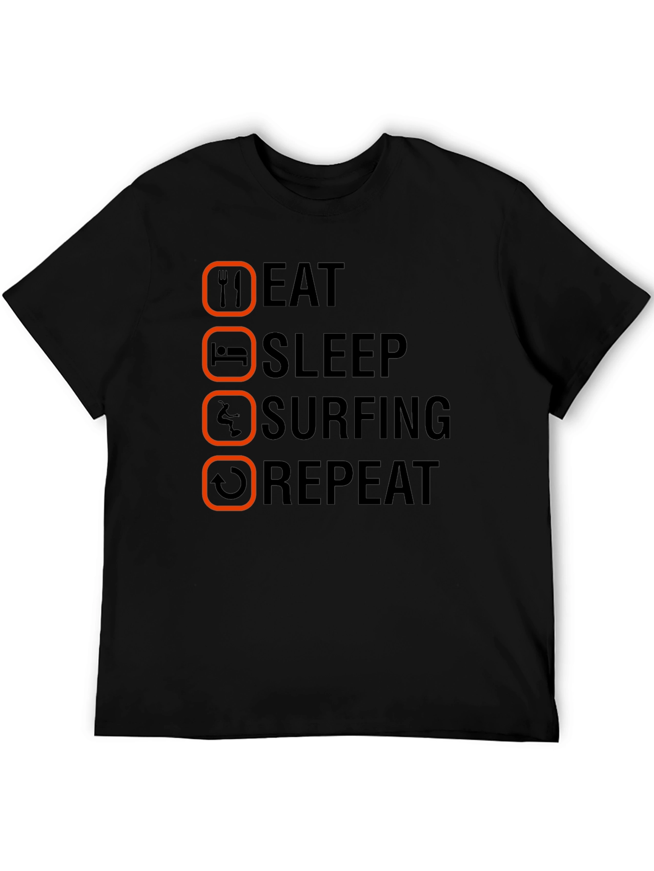 Eat Sleep Surfing Repeat Graphic T-Shirt