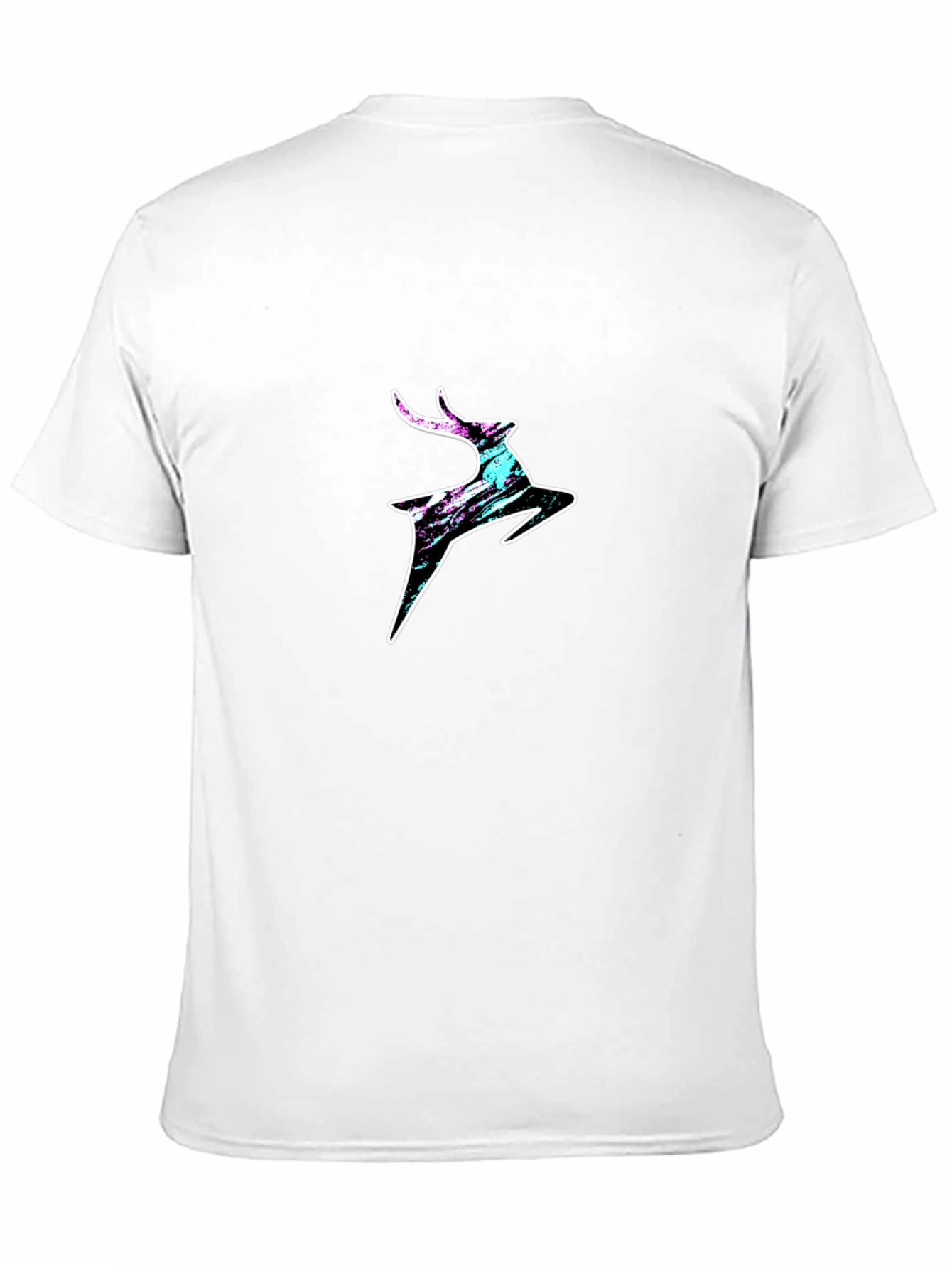 Modern Deer Graphic T-Shirt - Black
