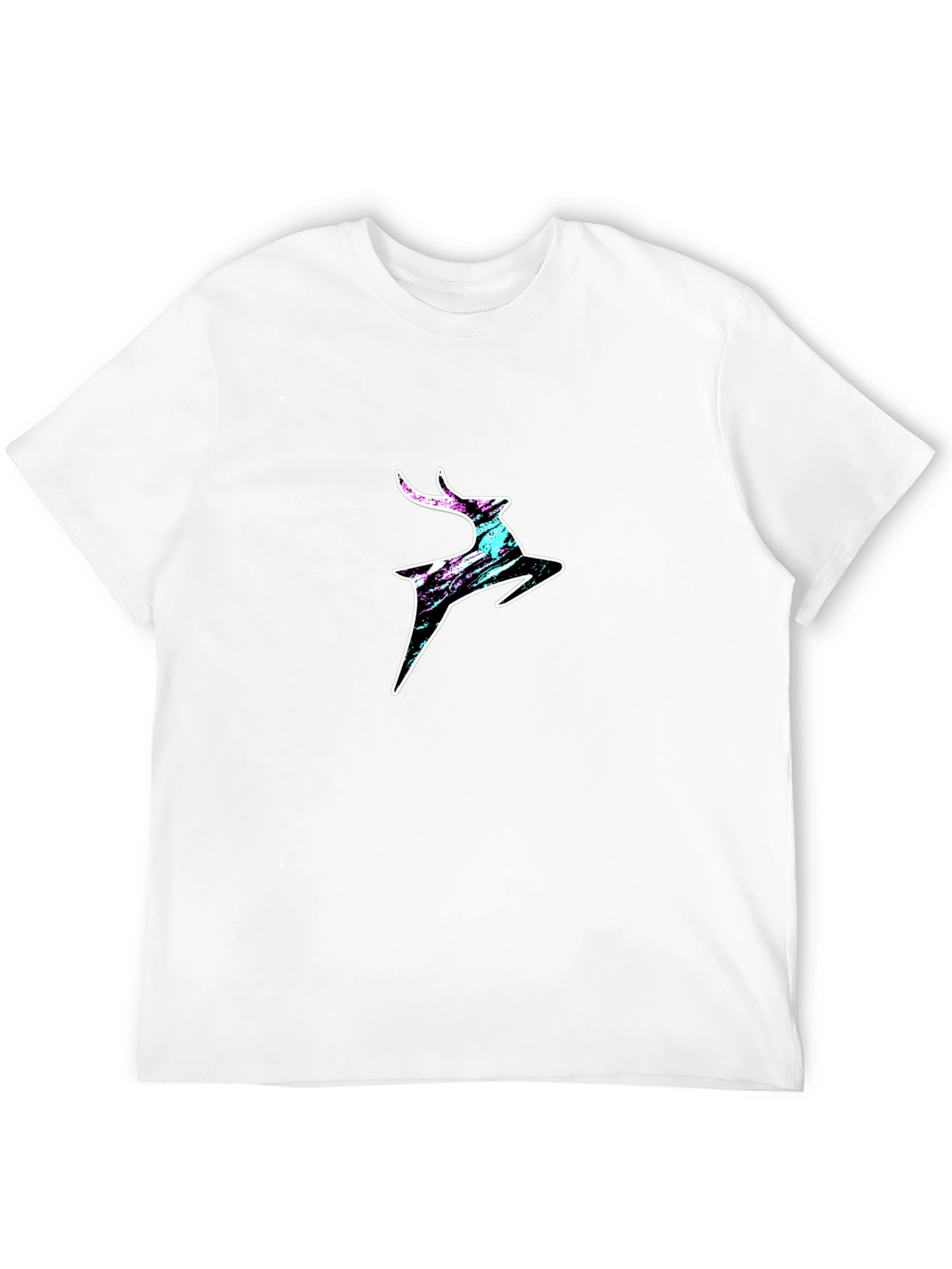 Modern Deer Graphic T-Shirt - Black