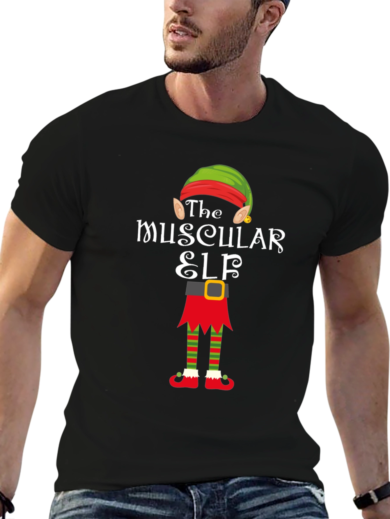 The Muscular Elf Christmas T-Shirt