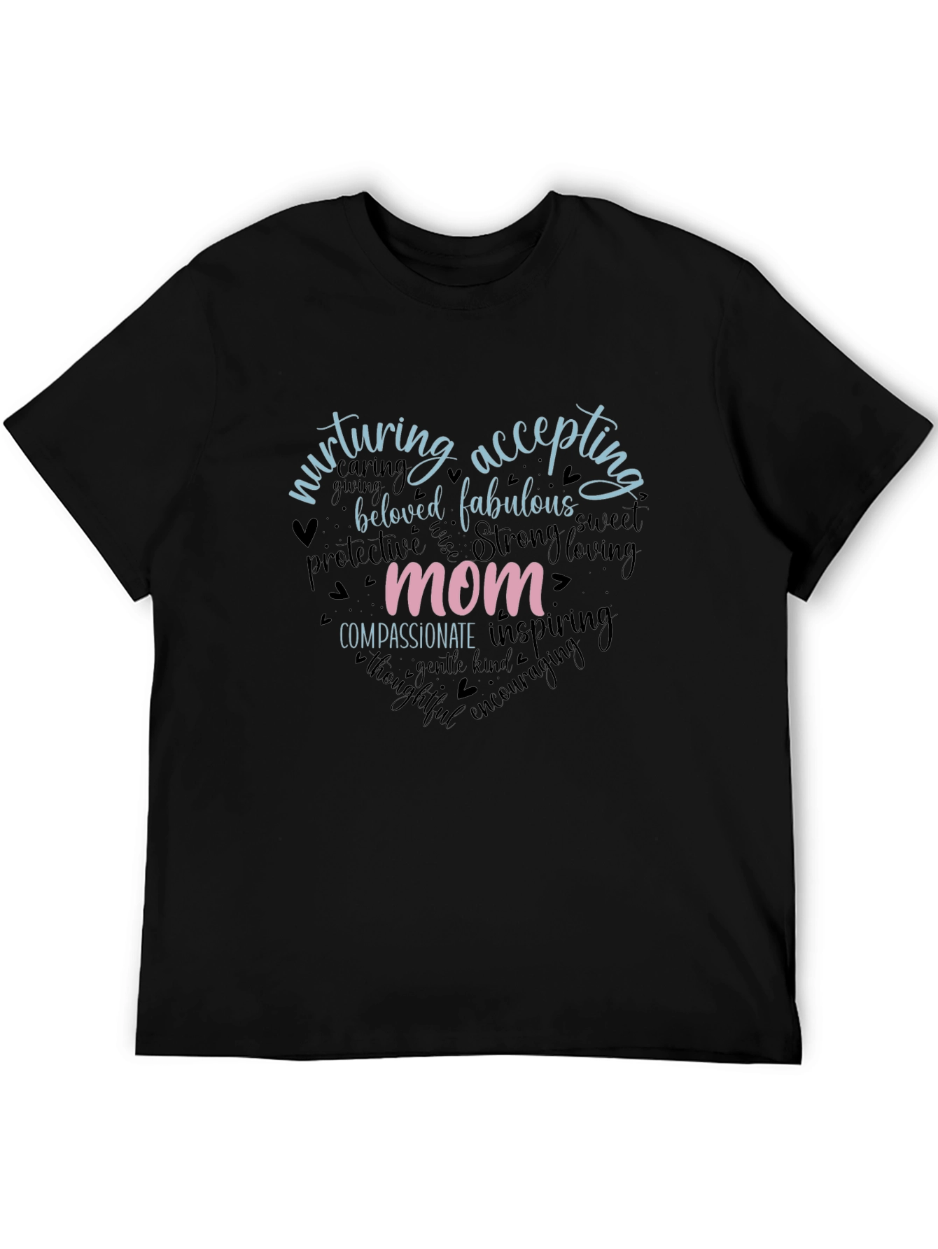 Nurturing Mom Graphic Tee - Heart Design