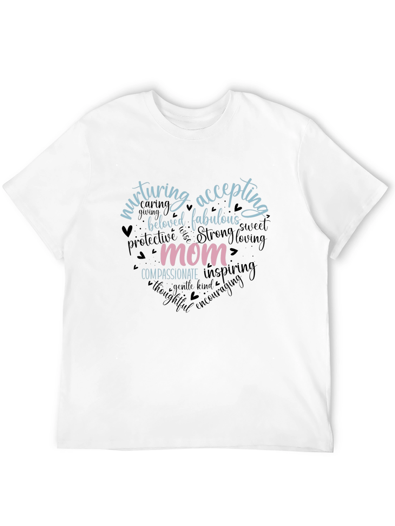 Nurturing Mom Graphic Tee - Heart Design