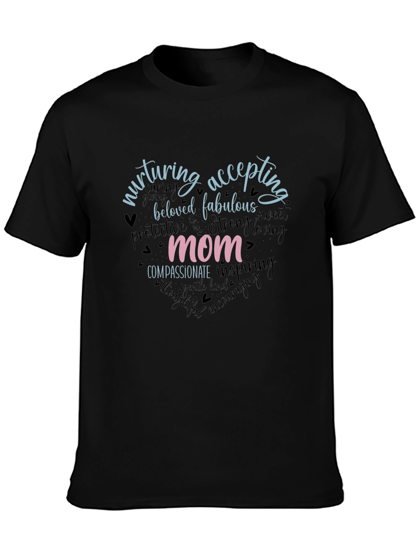 Nurturing Mom Graphic Tee - Heart Design