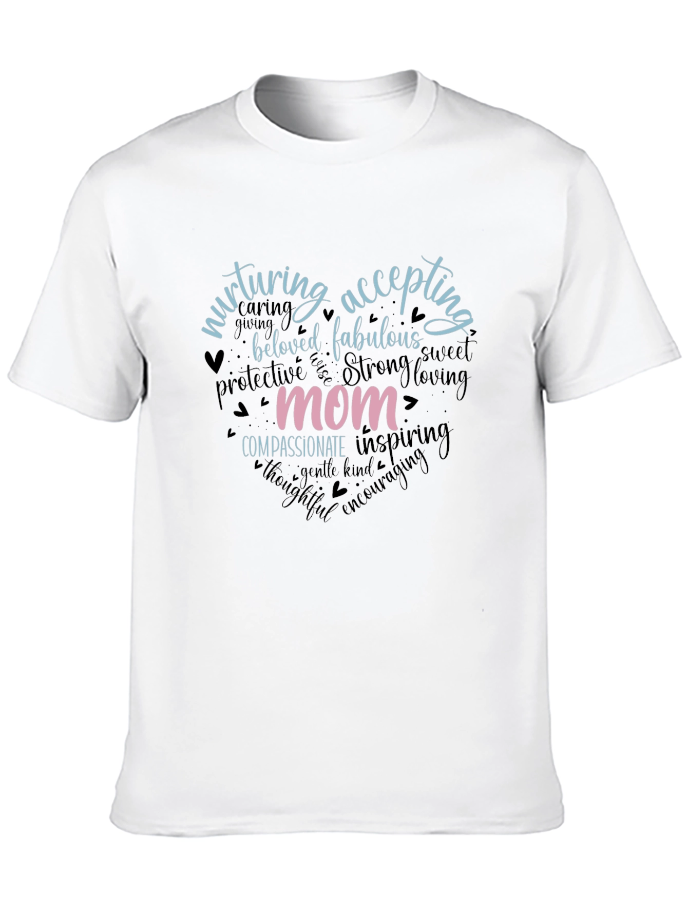 Nurturing Mom Graphic Tee - Heart Design