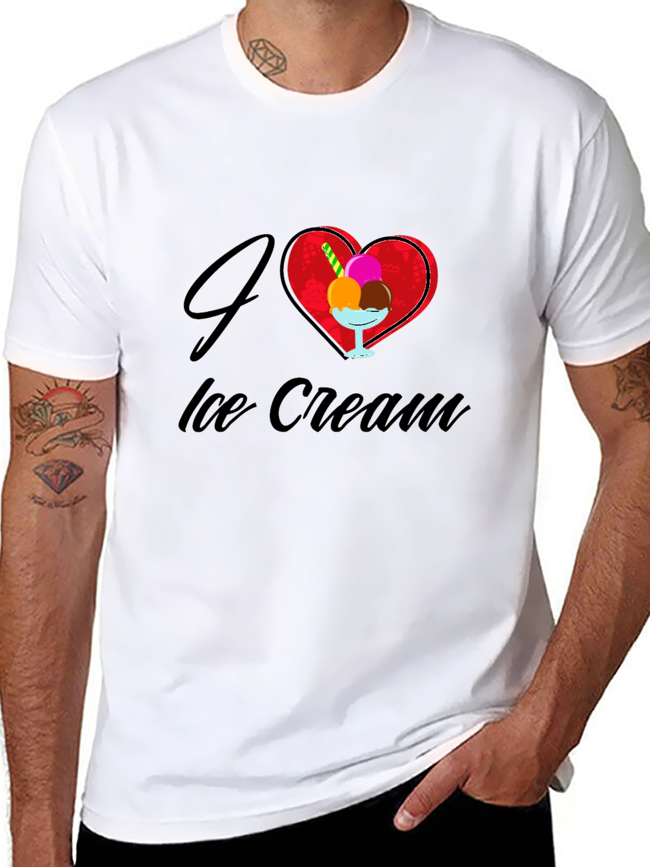 I Love Ice Cream Graphic T-Shirt