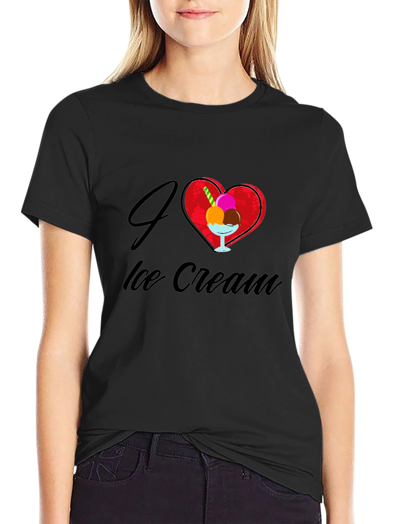 I Love Ice Cream Graphic T-Shirt