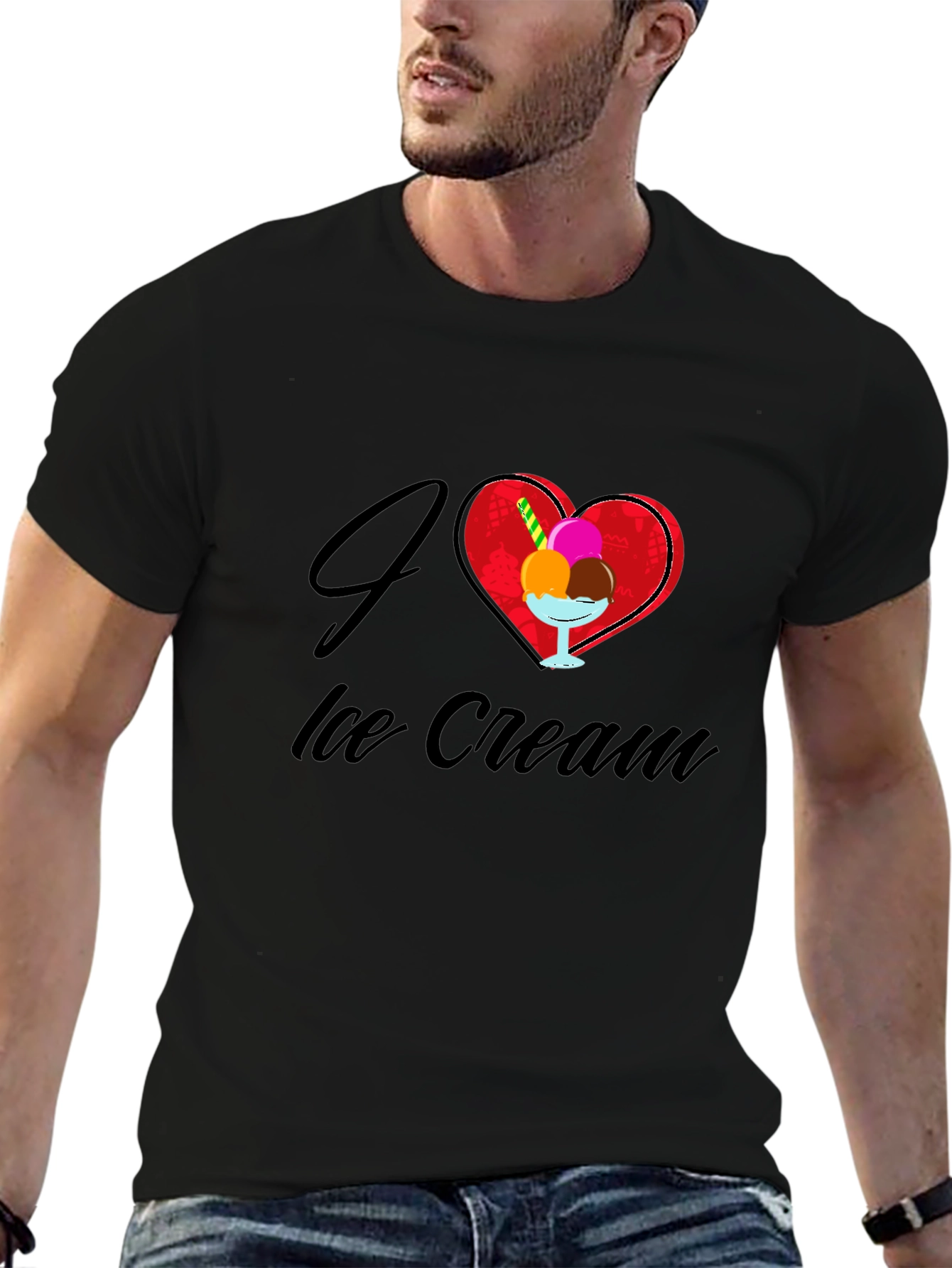 I Love Ice Cream Graphic T-Shirt