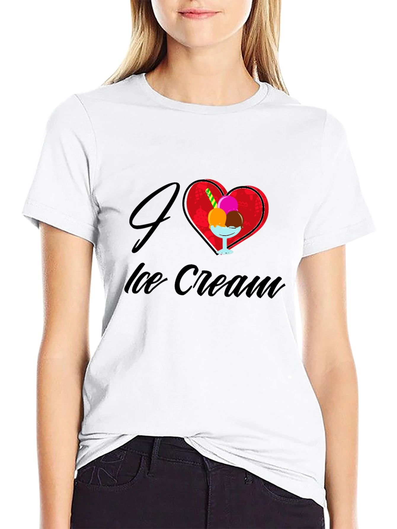 I Love Ice Cream Graphic T-Shirt