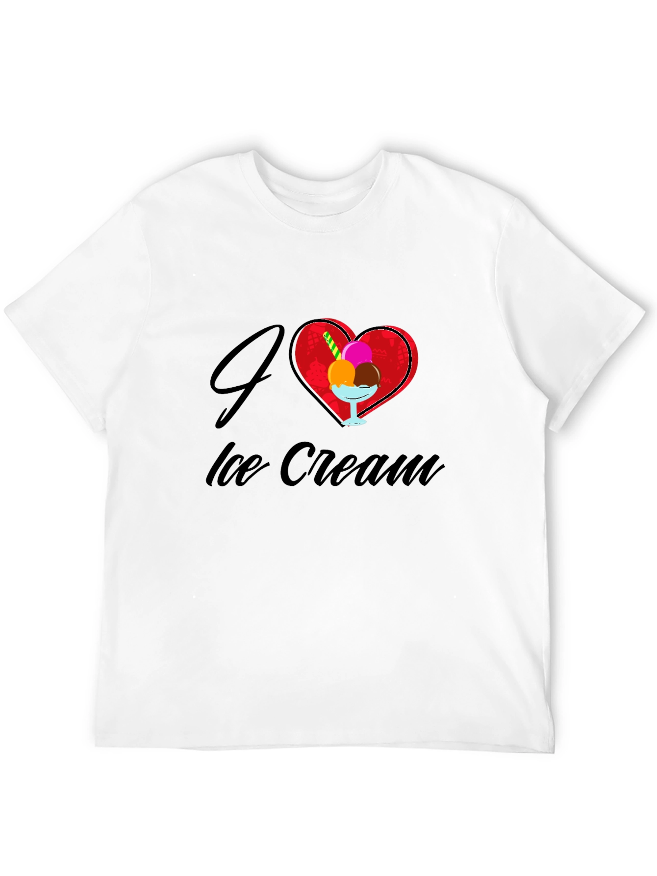 I Love Ice Cream Graphic T-Shirt
