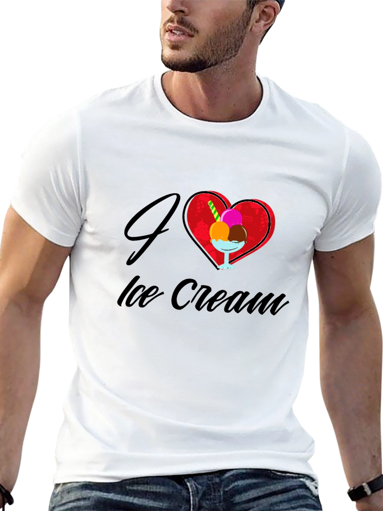 I Love Ice Cream Graphic T-Shirt