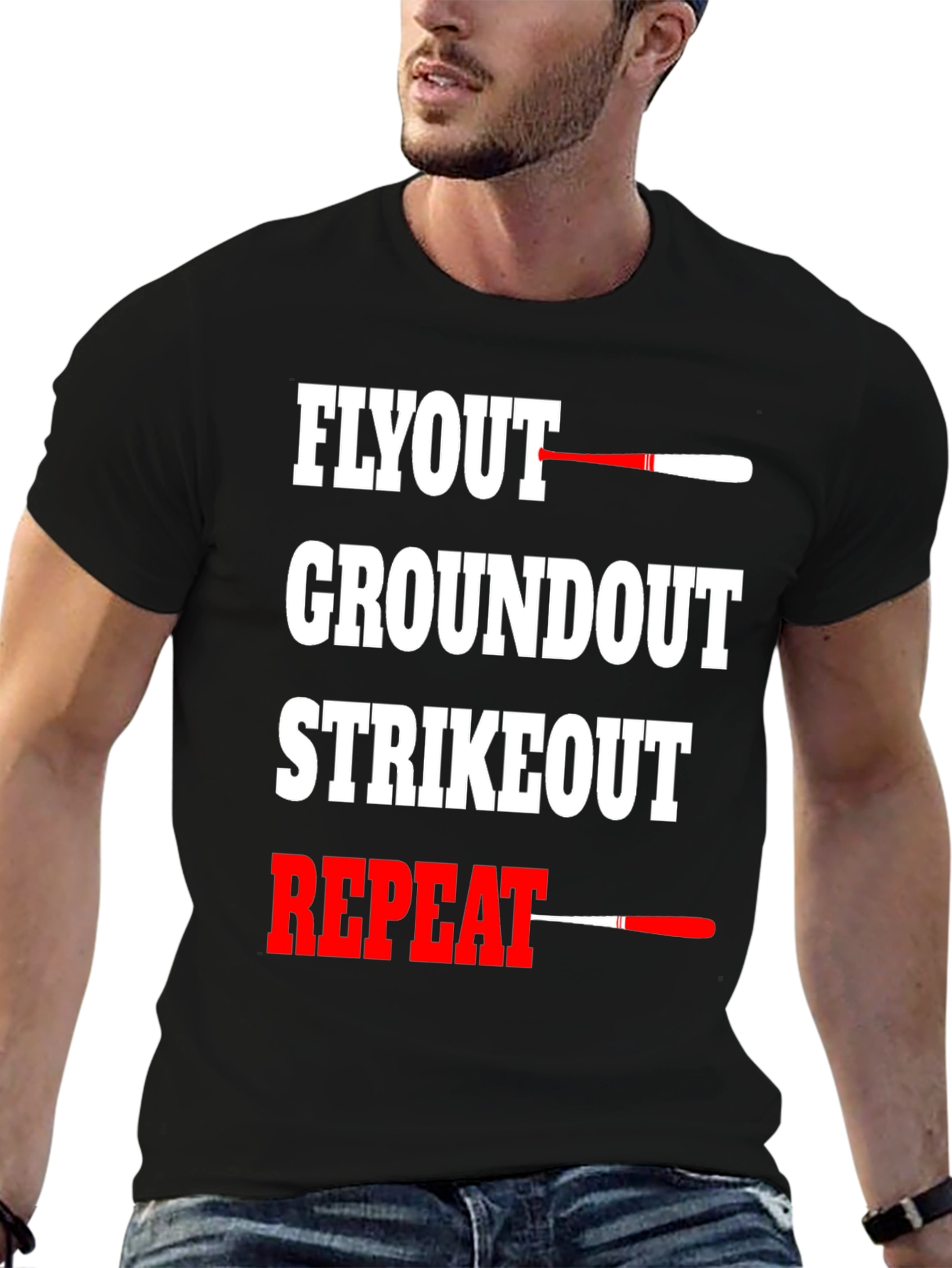 Baseball Flyout Repeat Graphic T-Shirt
