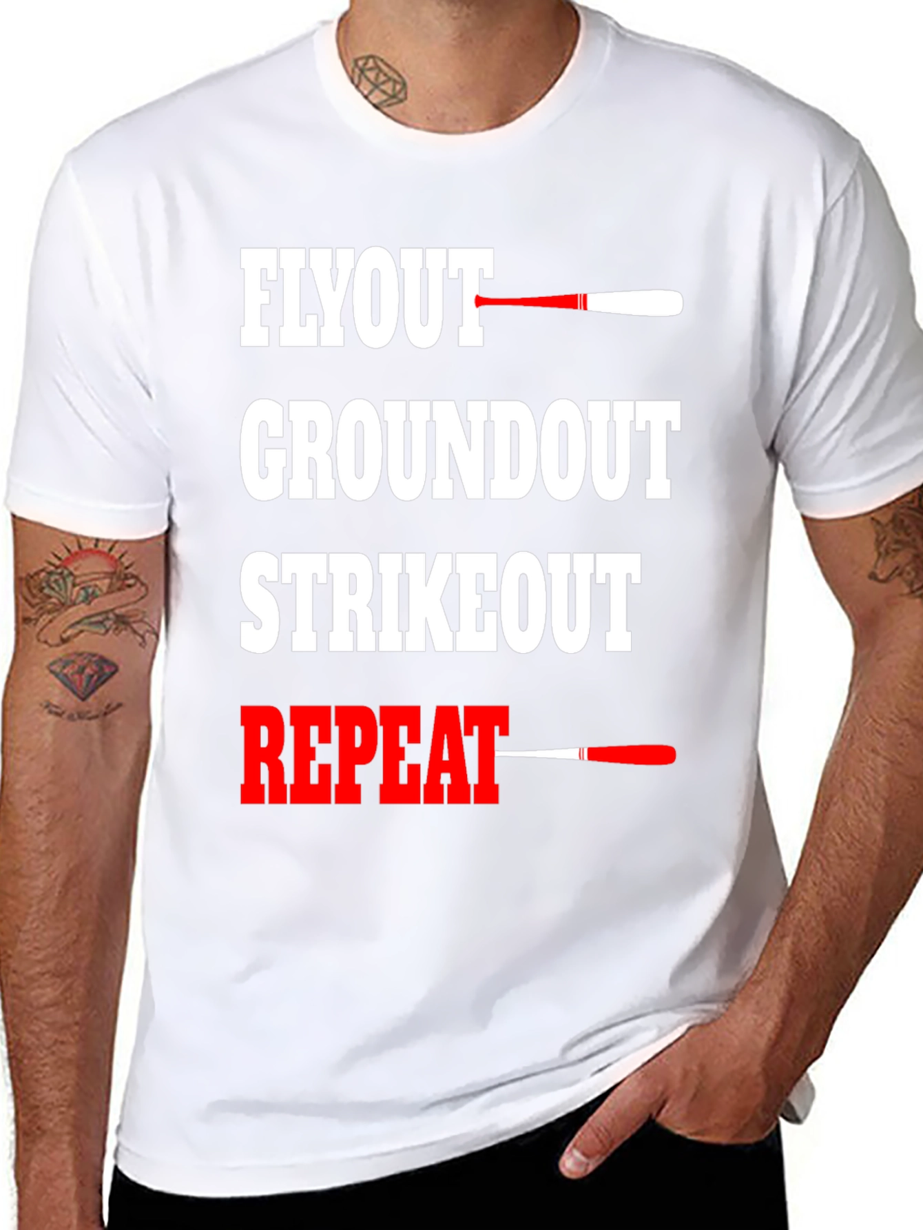Baseball Flyout Repeat Graphic T-Shirt
