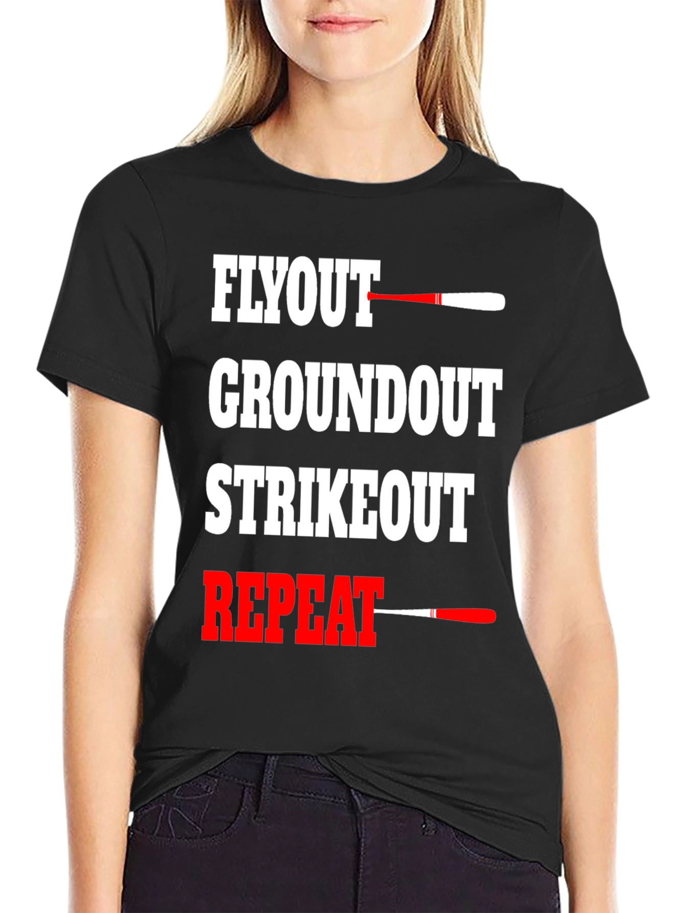 Baseball Flyout Repeat Graphic T-Shirt
