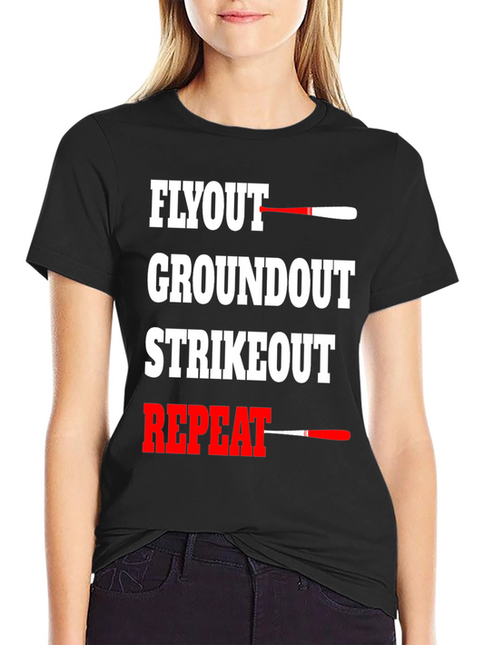 Baseball Flyout Repeat Graphic T-Shirt