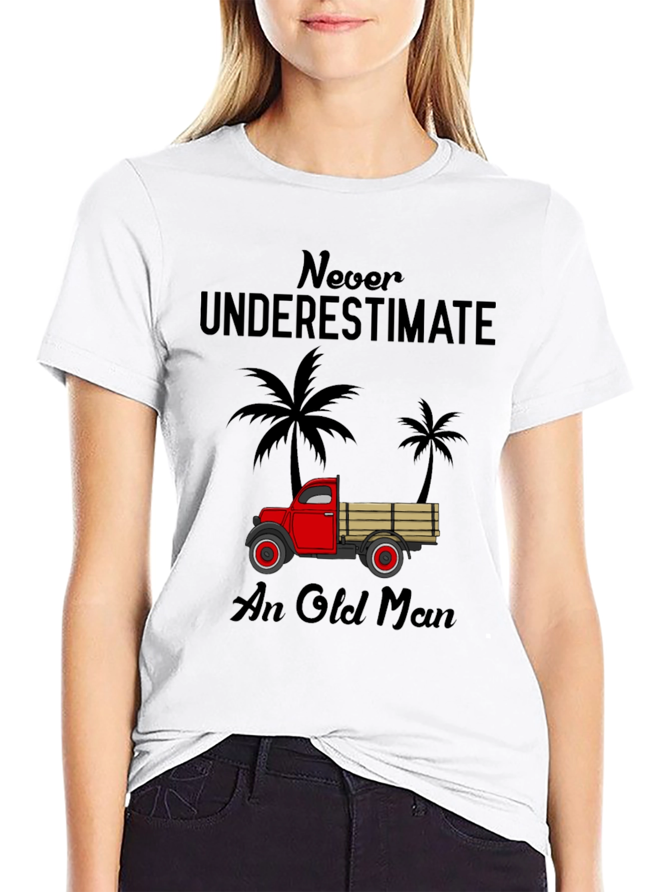 Never Underestimate An Old Man Truck T-Shirt