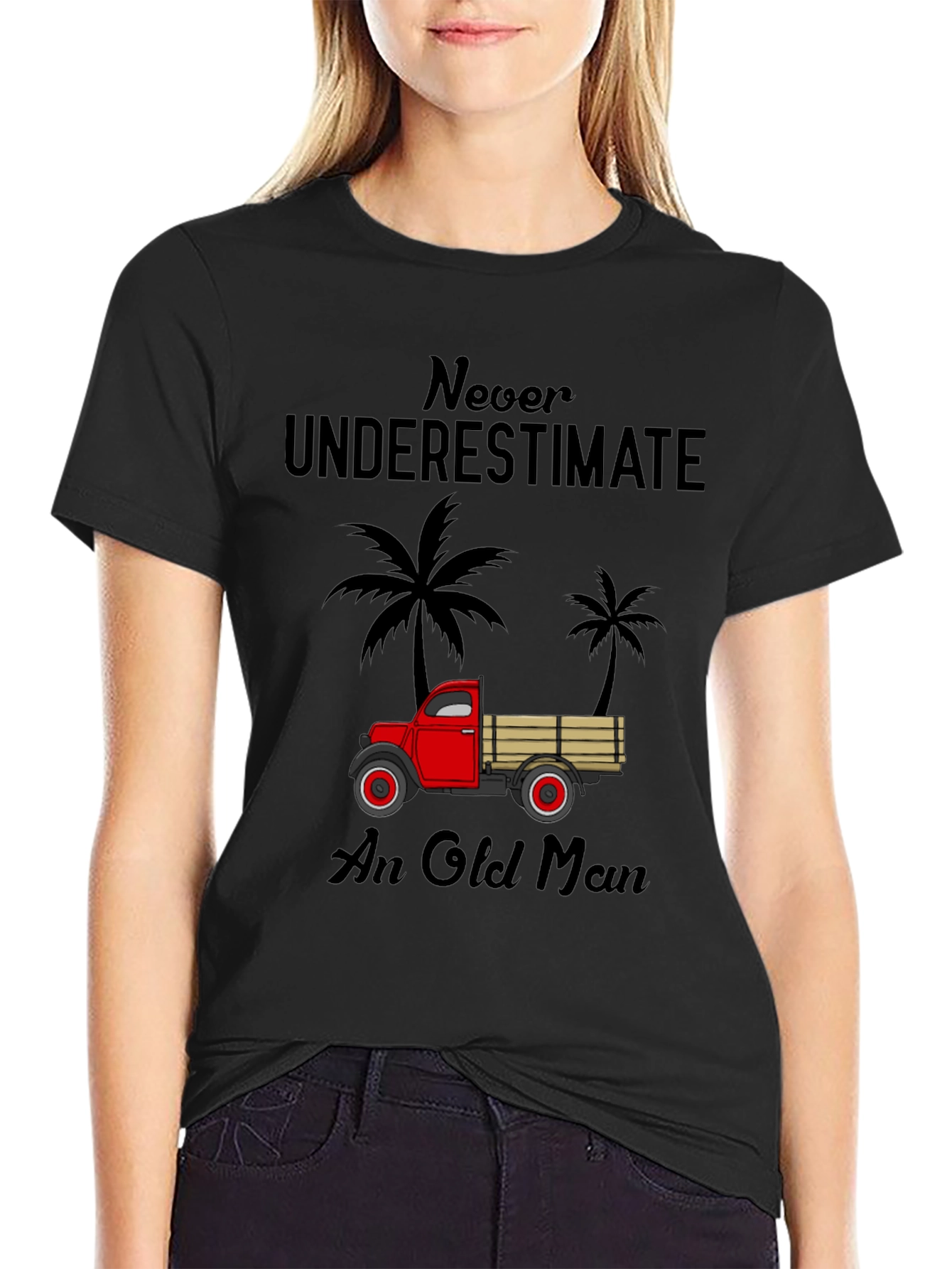 Never Underestimate An Old Man Truck T-Shirt