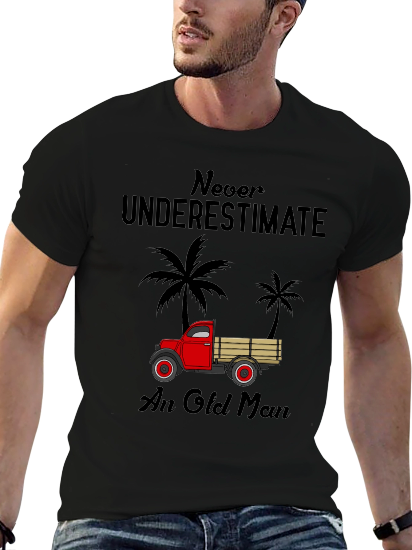 Never Underestimate An Old Man Truck T-Shirt