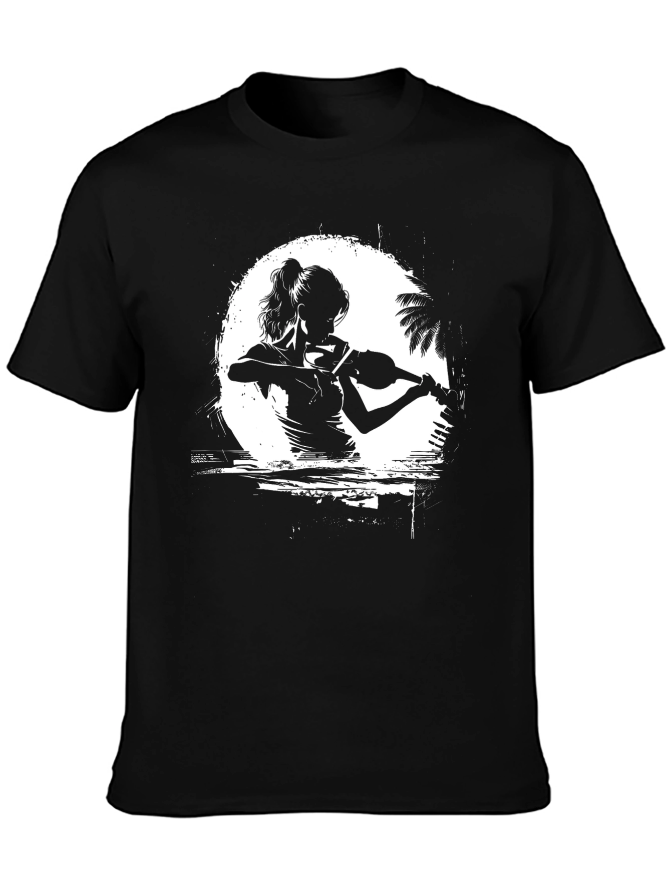 Musician Silhouette Graphic T-Shirt