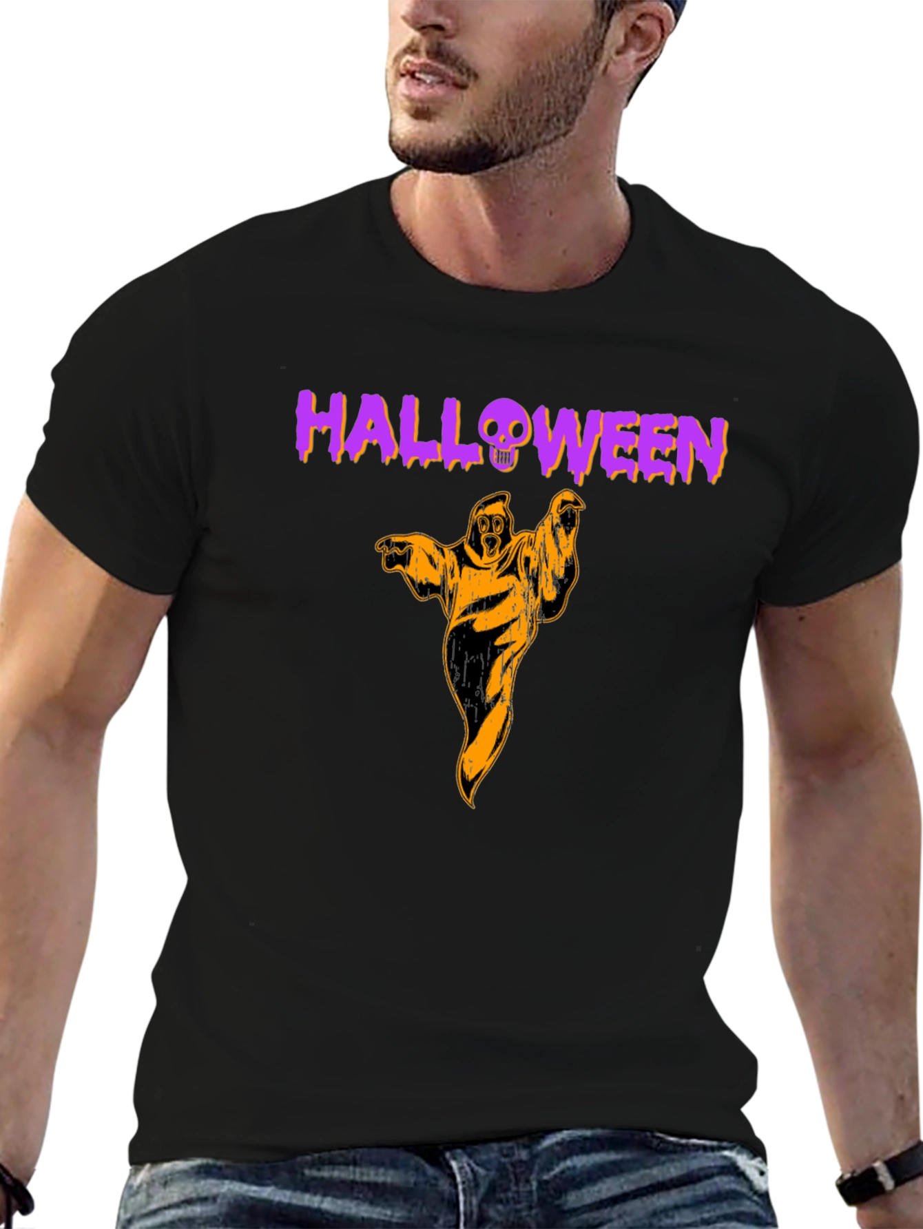 Halloween Ghost Graphic T-Shirt