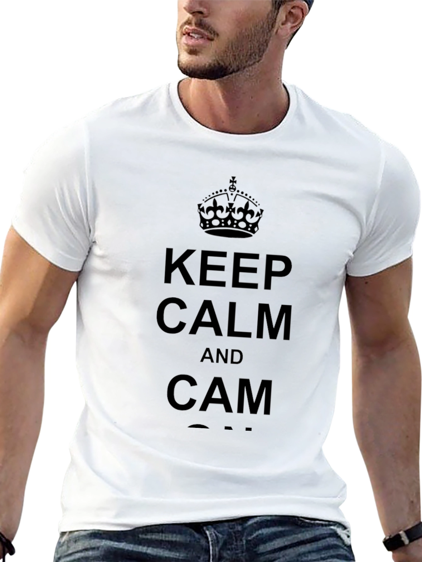Keep Calm And Cam T-Shirt - Black