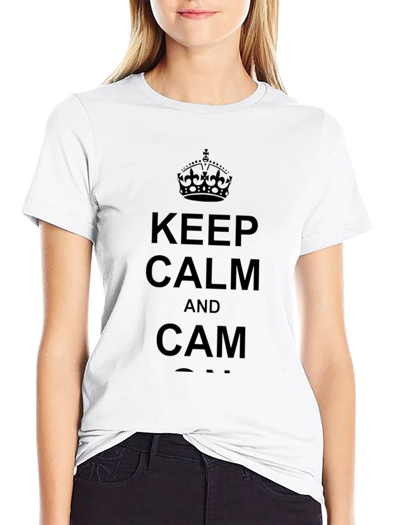 Keep Calm And Cam T-Shirt - Black