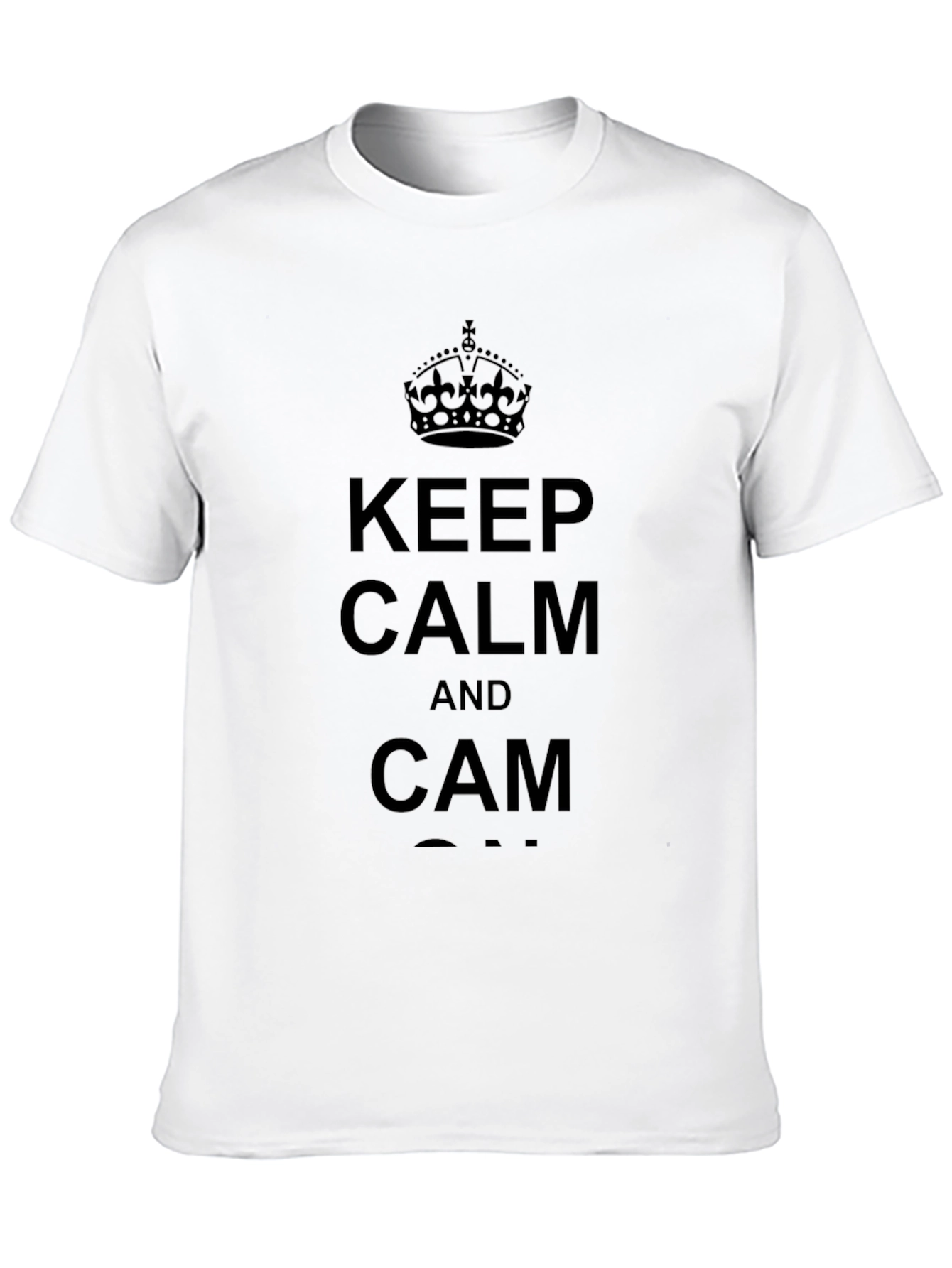 Keep Calm And Cam T-Shirt - Black