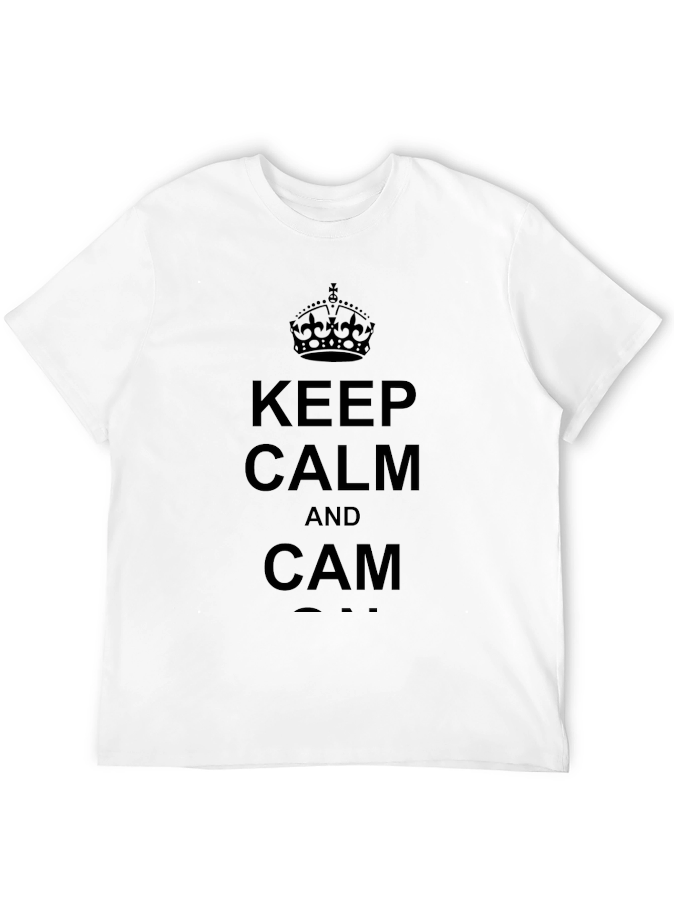 Keep Calm And Cam T-Shirt - Black