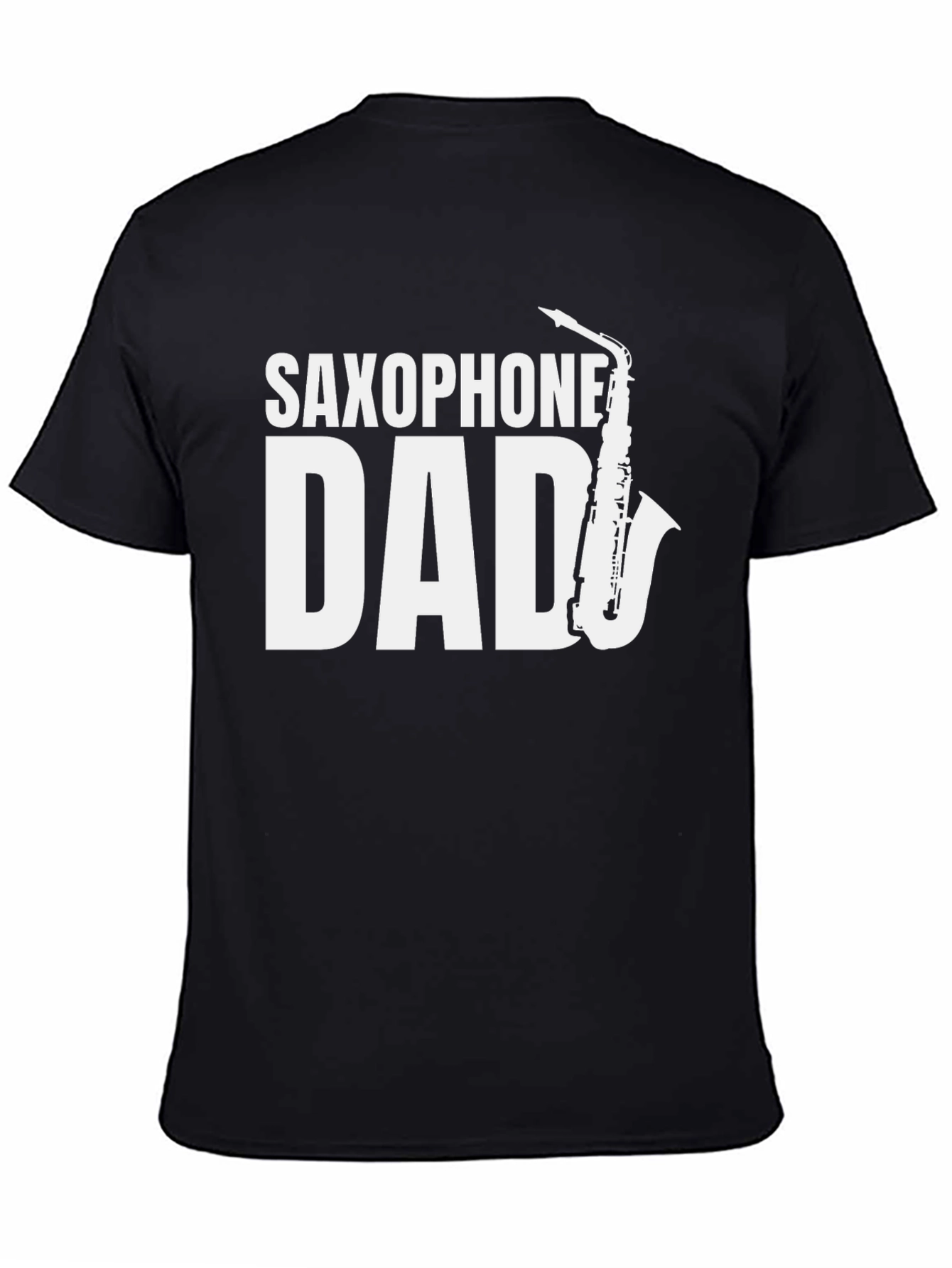 Saxophone Dad Black T-Shirt - Musician Fathers Day Tee