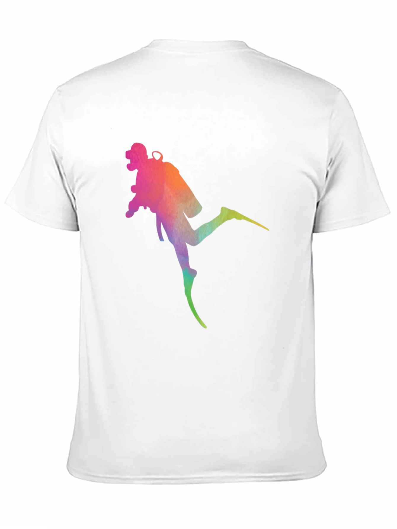 Diver Silhouette Graphic Tee - Black Cotton Blend