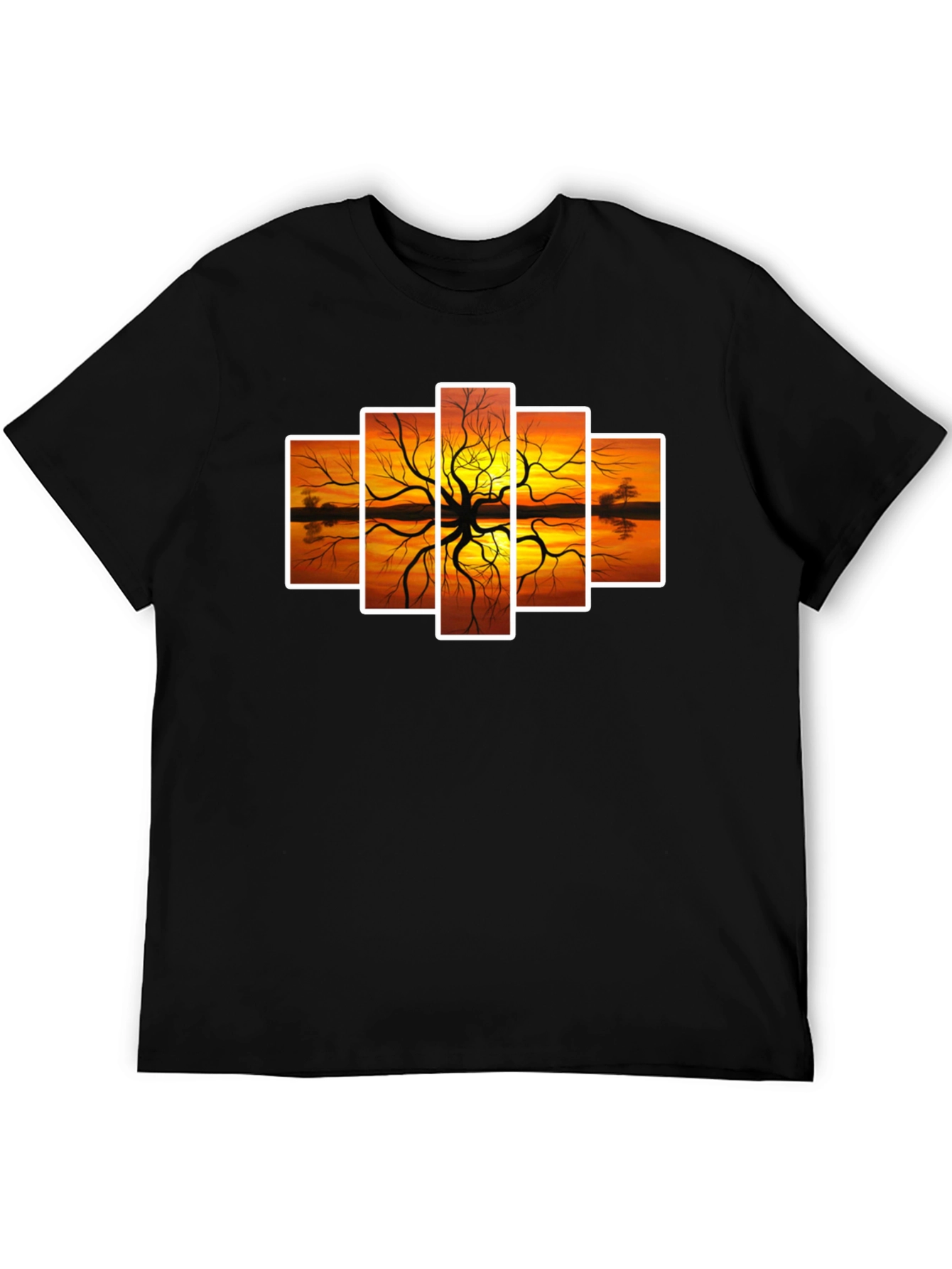 Sunset Tree Graphic Tee - Artistic Nature Design