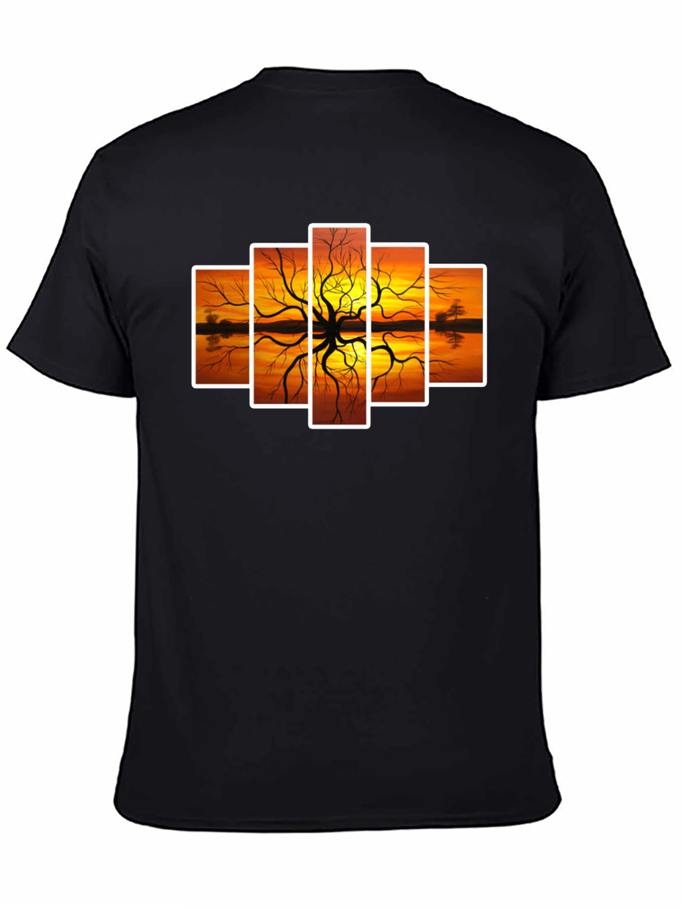 Sunset Tree Graphic Tee - Artistic Nature Design