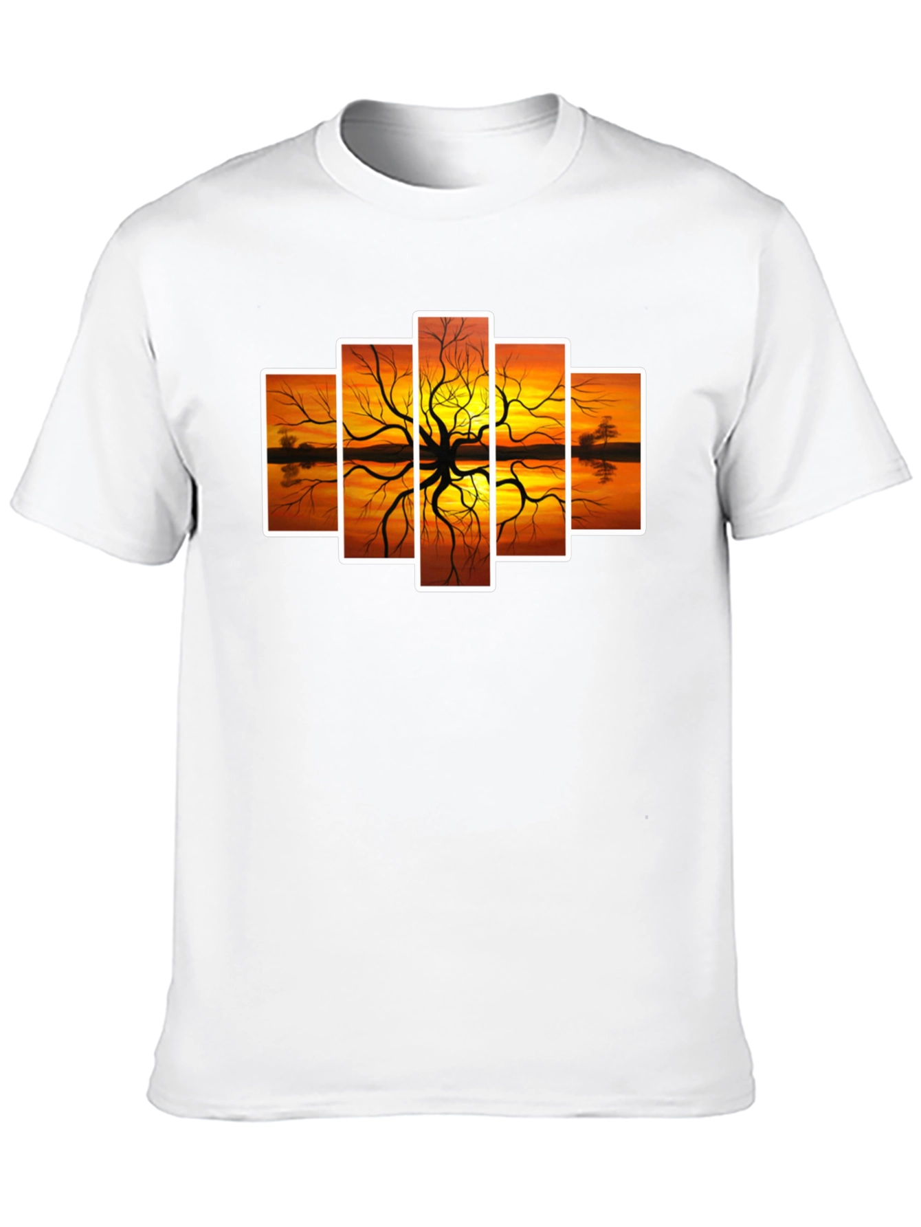 Sunset Tree Graphic Tee - Artistic Nature Design