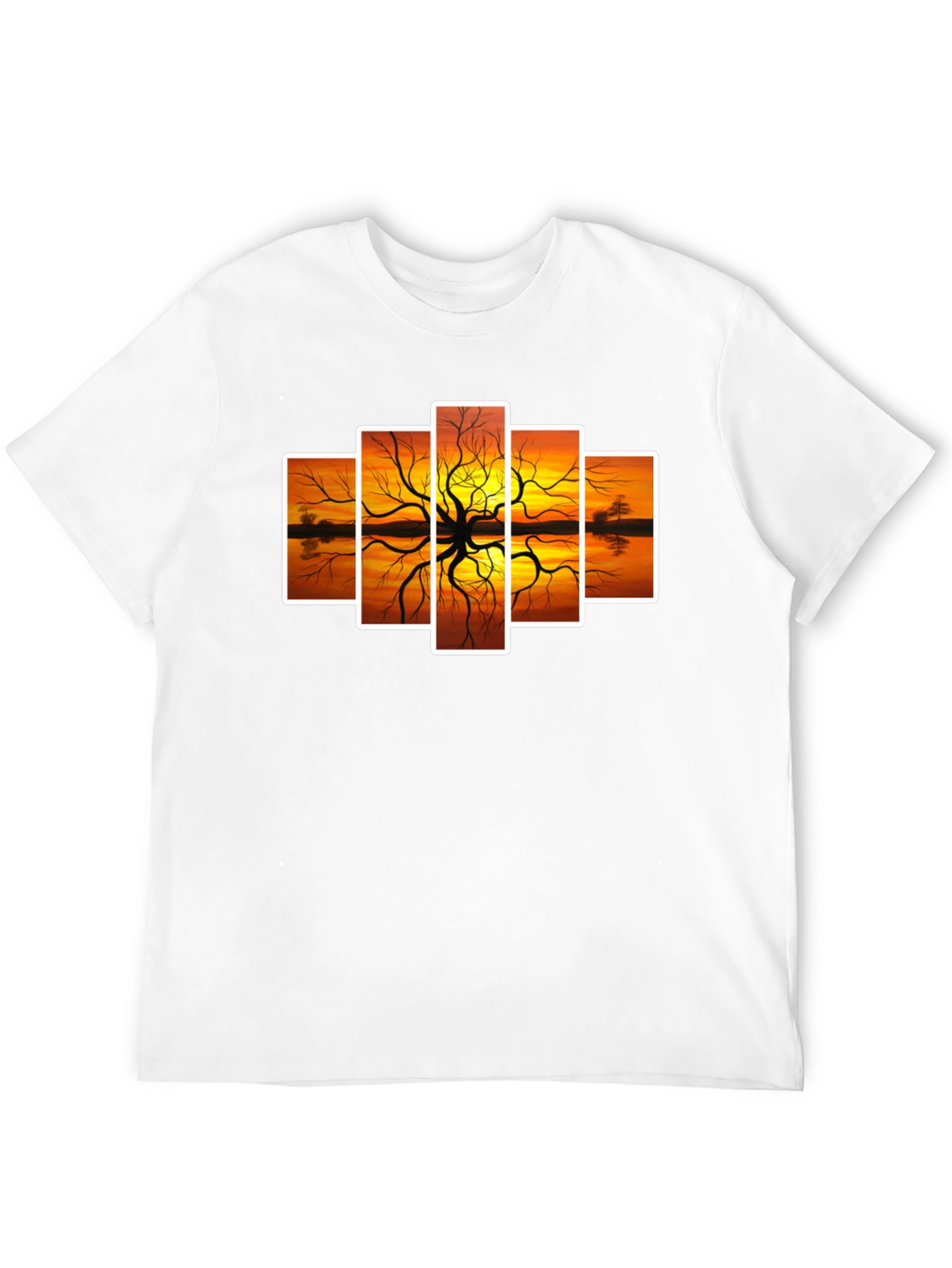 Sunset Tree Graphic Tee - Artistic Nature Design