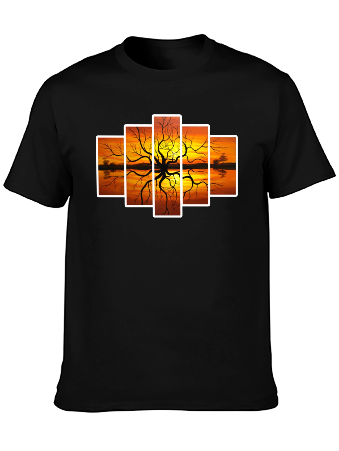 Sunset Tree Graphic Tee - Artistic Nature Design