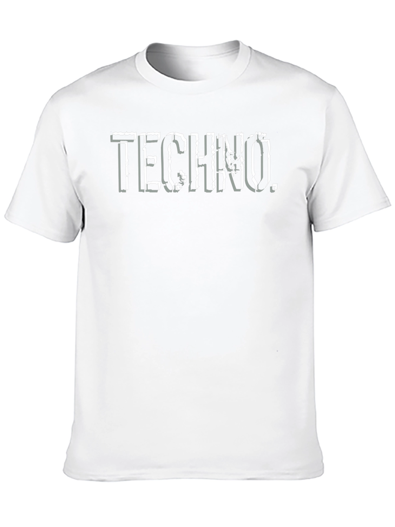 Techno Graphic Print Black T-Shirt