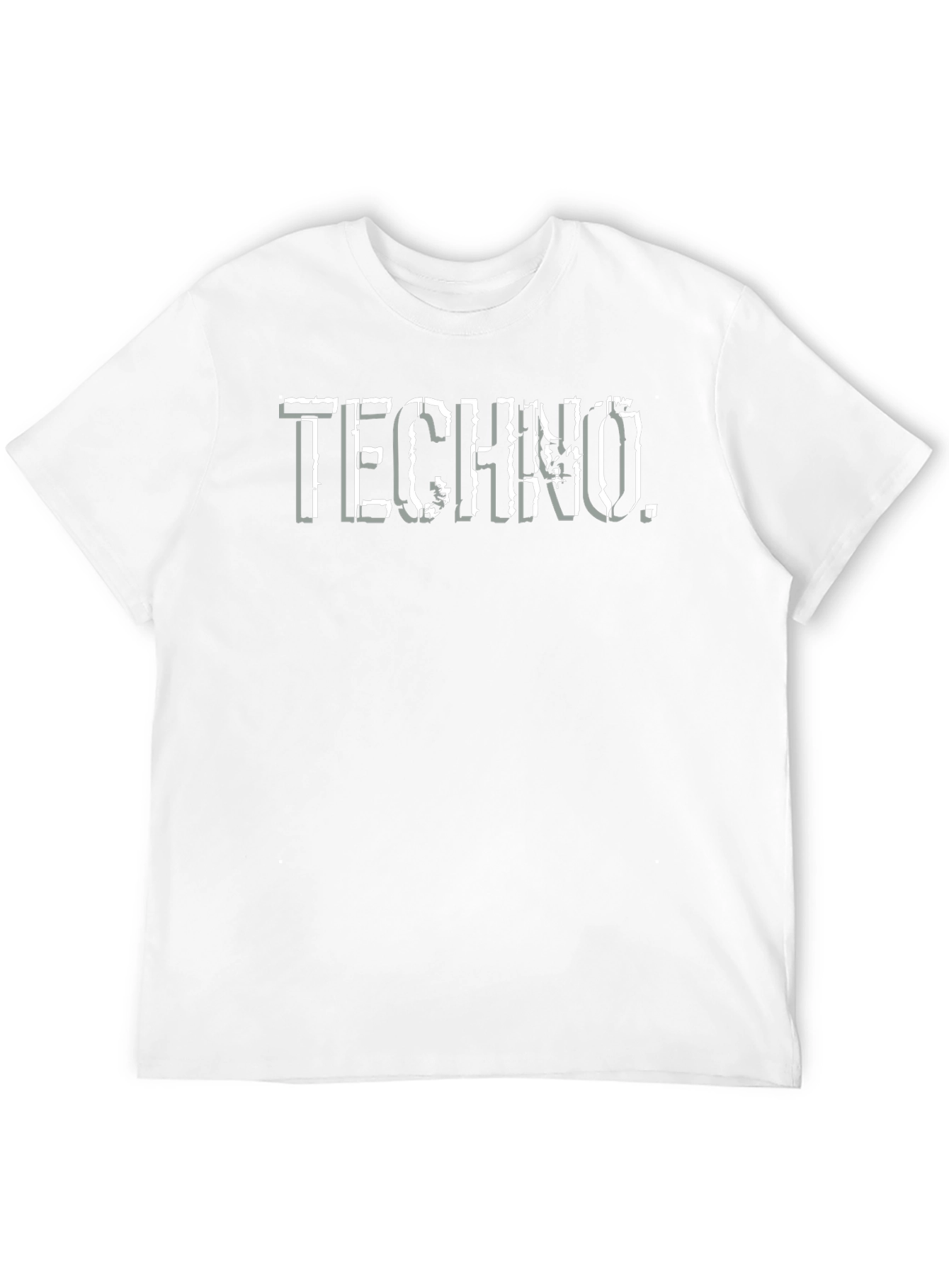 Techno Graphic Print Black T-Shirt