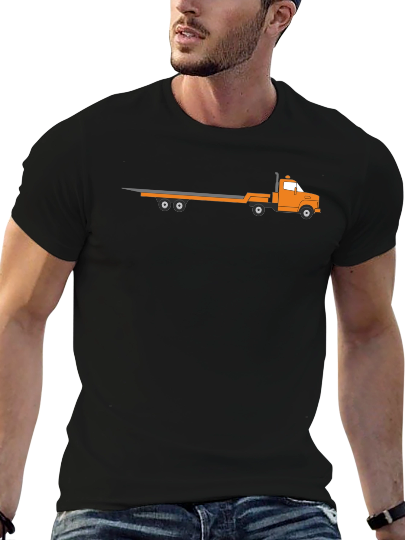 Flatbed Tow Truck Graphic T-Shirt