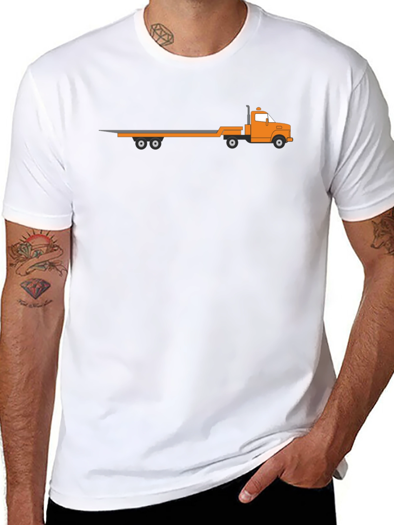 Flatbed Tow Truck Graphic T-Shirt
