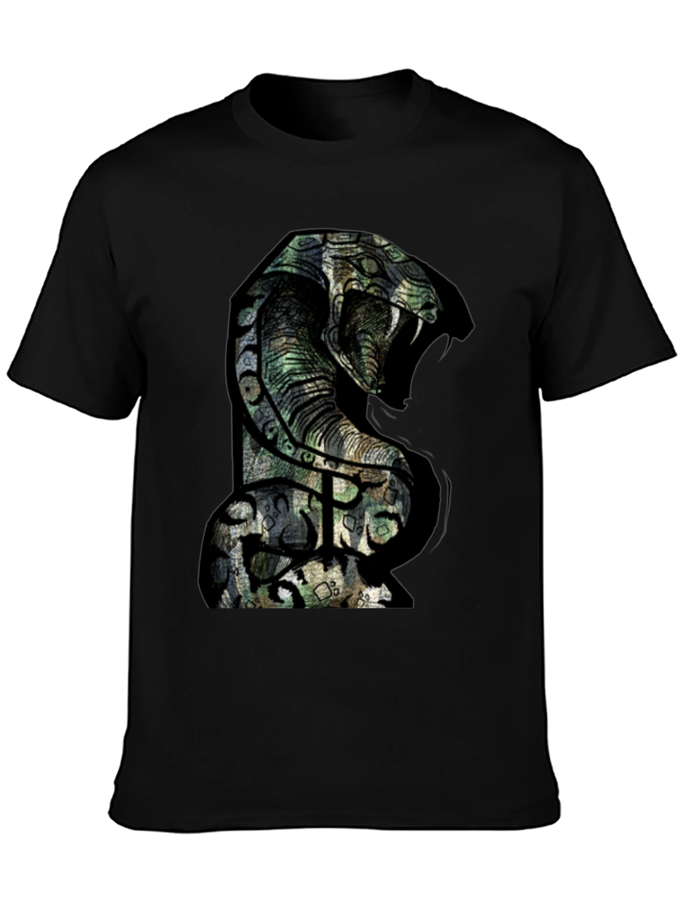 Mens Cobra Graphic T-Shirt - Bold Snake Design