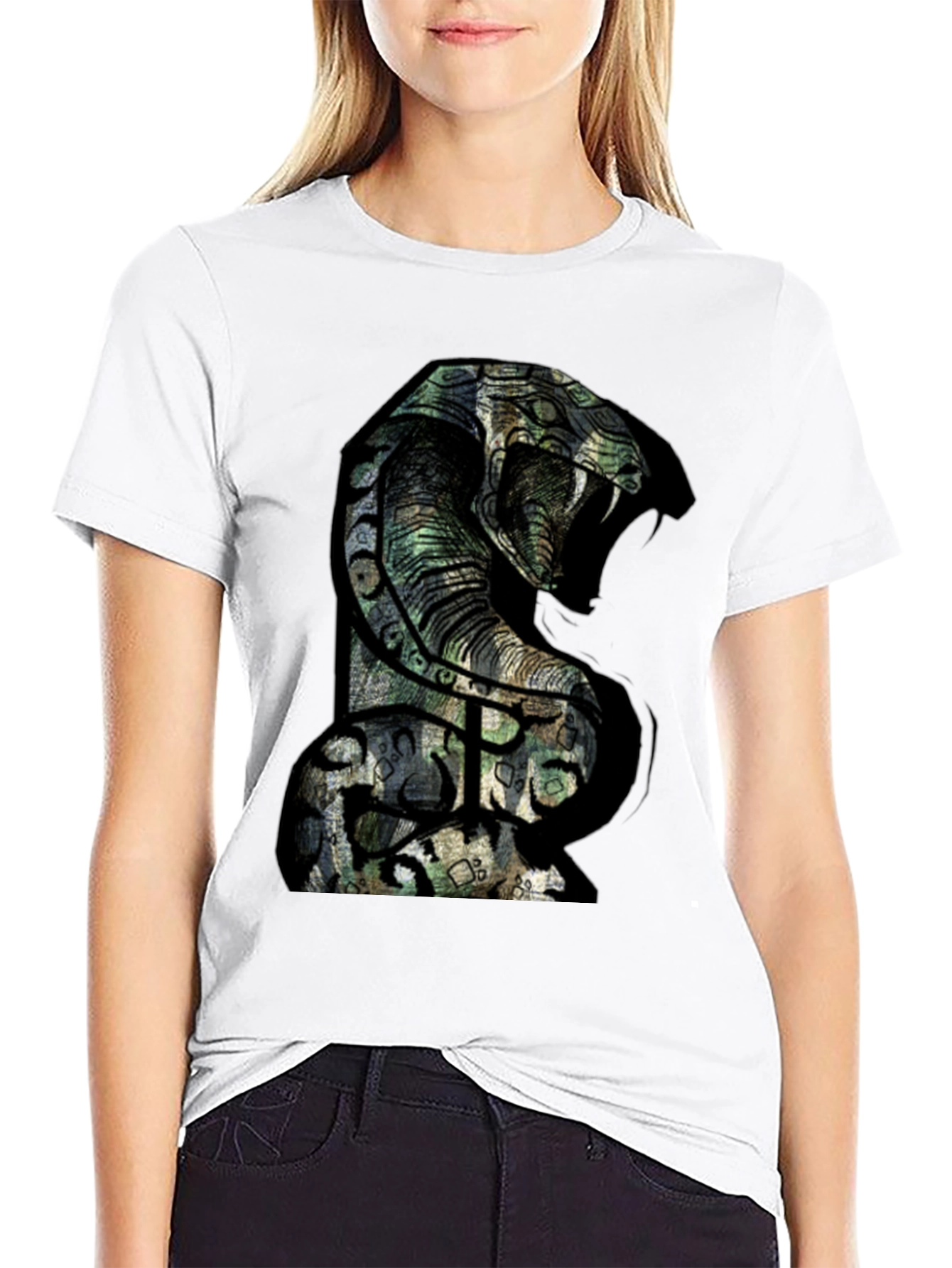Mens Cobra Graphic T-Shirt - Bold Snake Design