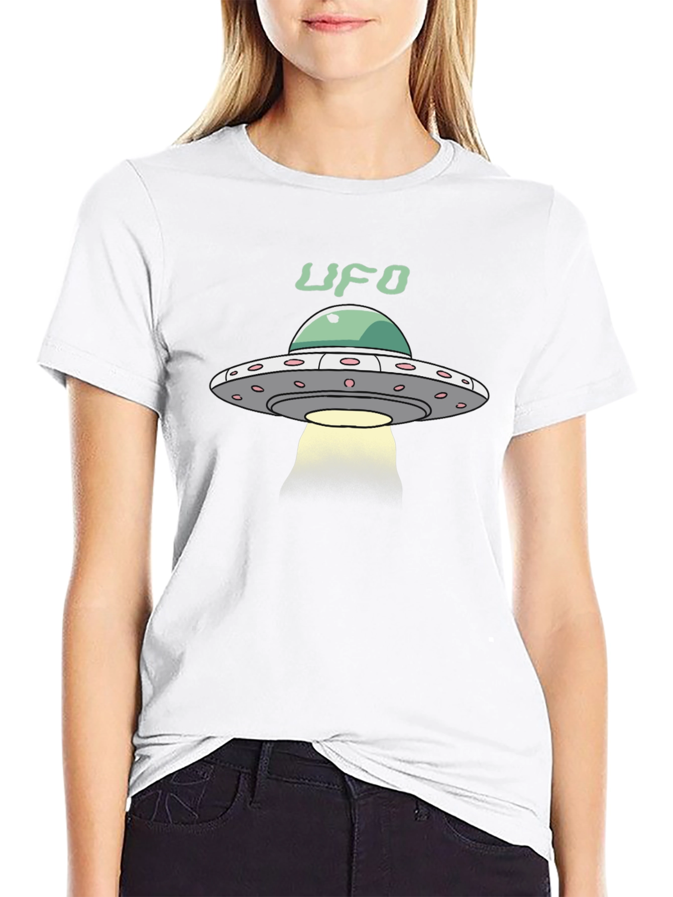 UFO Graphic Black T-Shirt