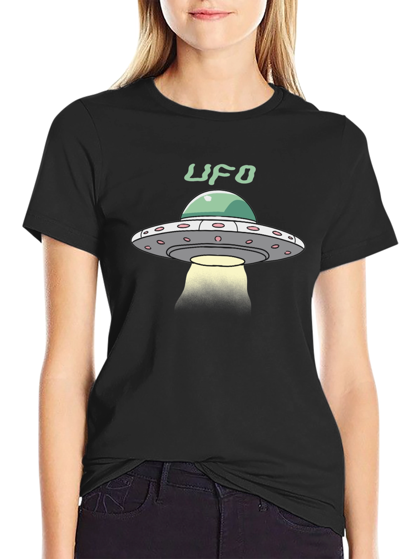 UFO Graphic Black T-Shirt