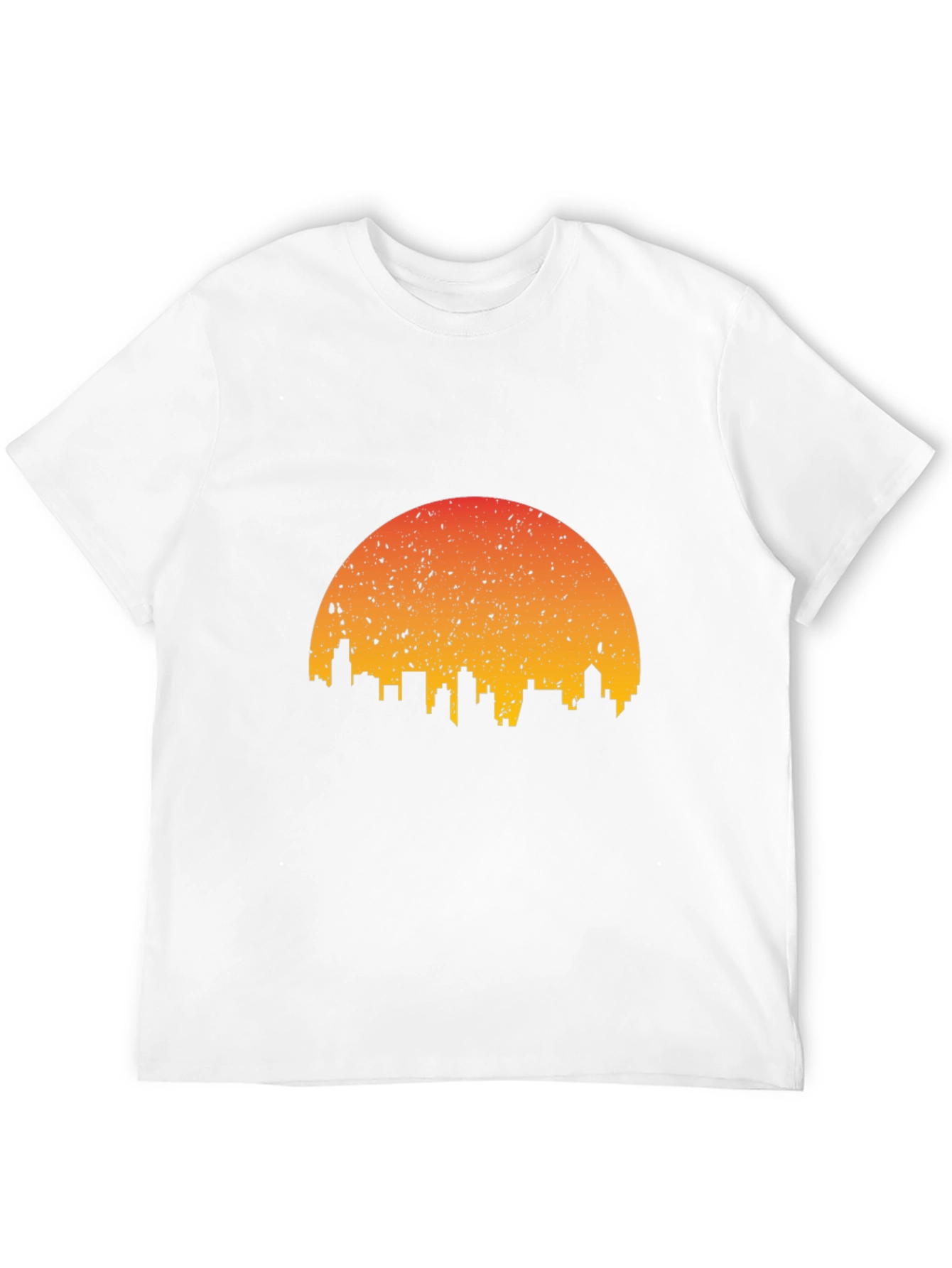 Sunset Skyline Graphic Tee - Stylish Black T-Shirt