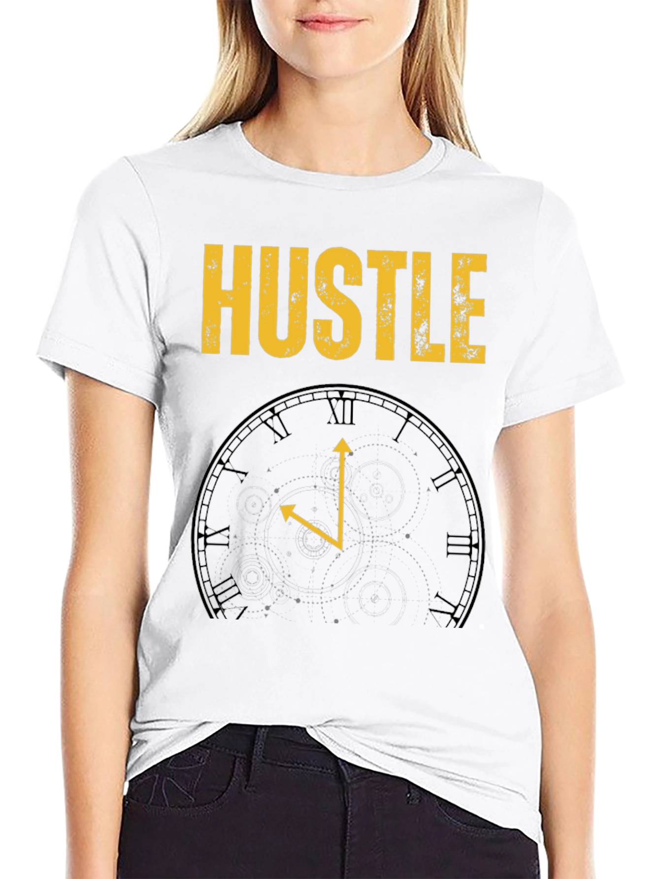 Hustle Time Black Graphic Tee